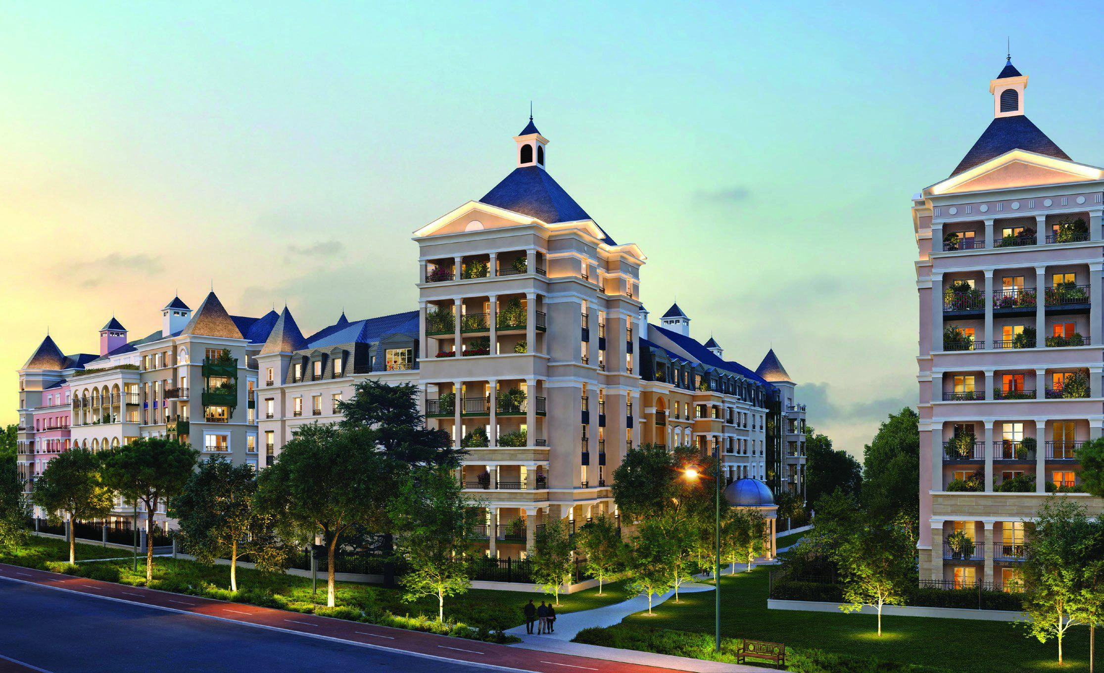 法兰西岛大区现代住宅小区公寓