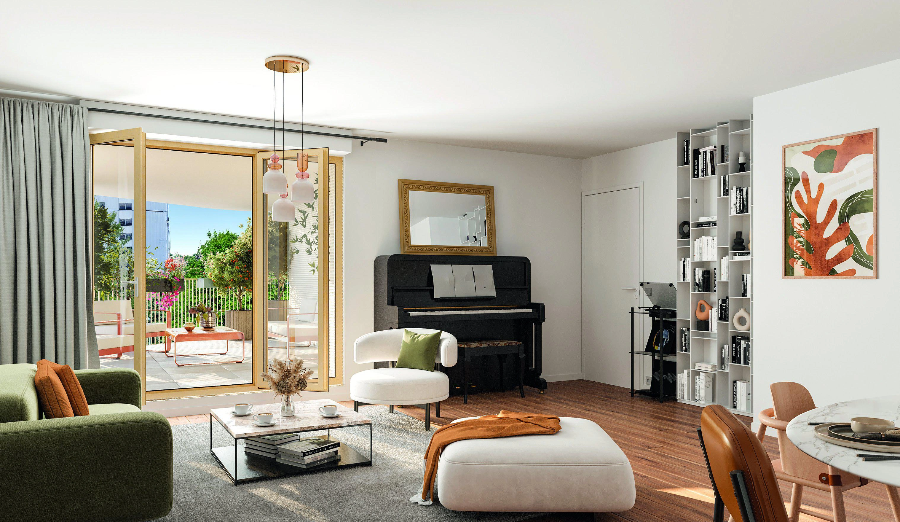 Apartments in a modern residential complex in Suresnes, France