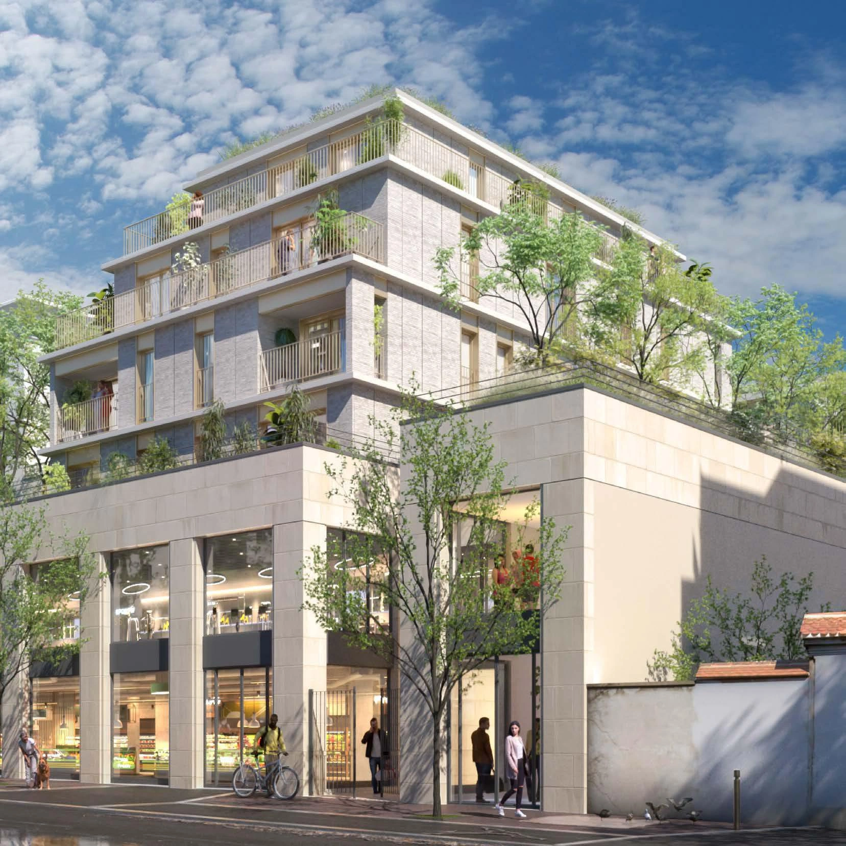 位于法国法兰西岛大区现代住宅小区的公寓