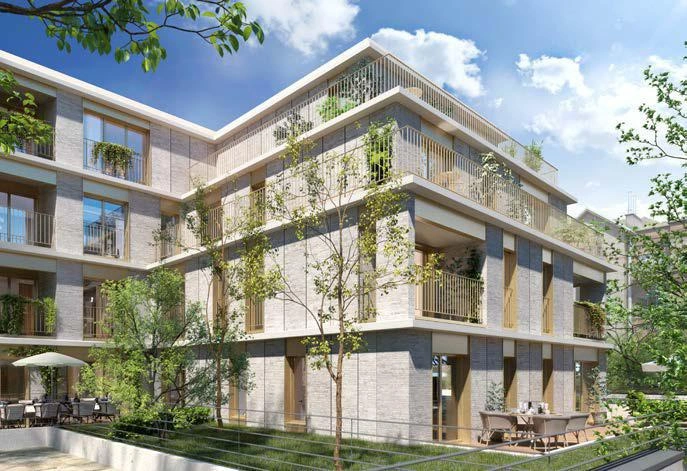 位于法国法兰西岛大区现代住宅小区的公寓