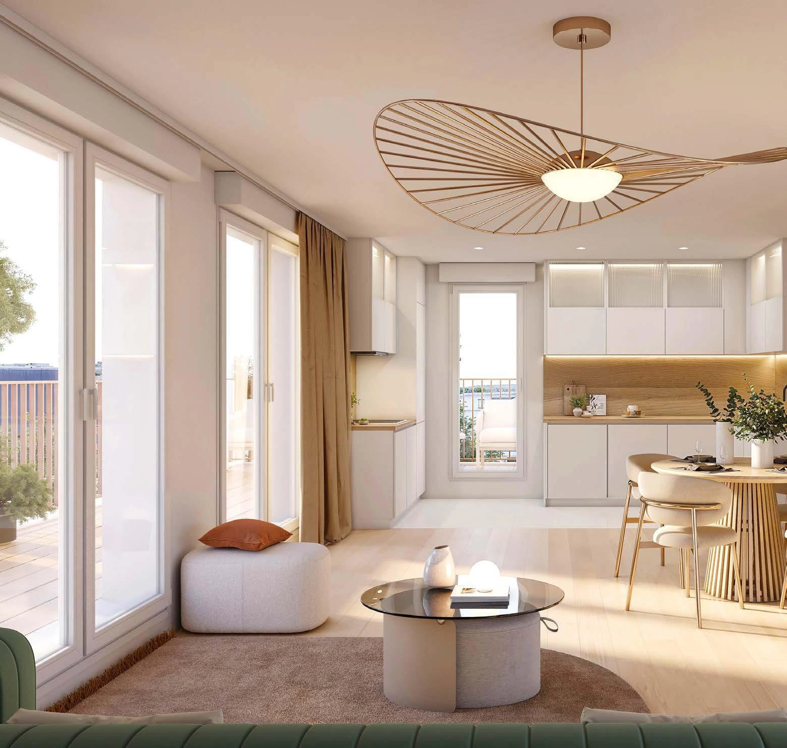 位于法国法兰西岛大区现代住宅小区的公寓