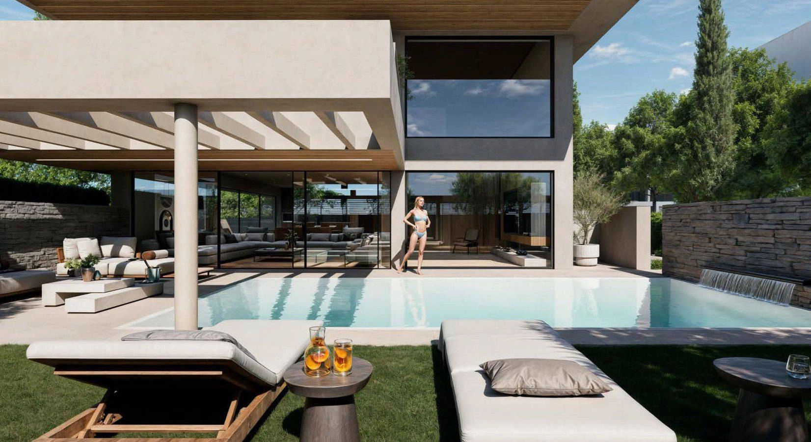 एटिका, ग्रीस के एक आधुनिक आवासीय परिसर में अपार्टमेंट