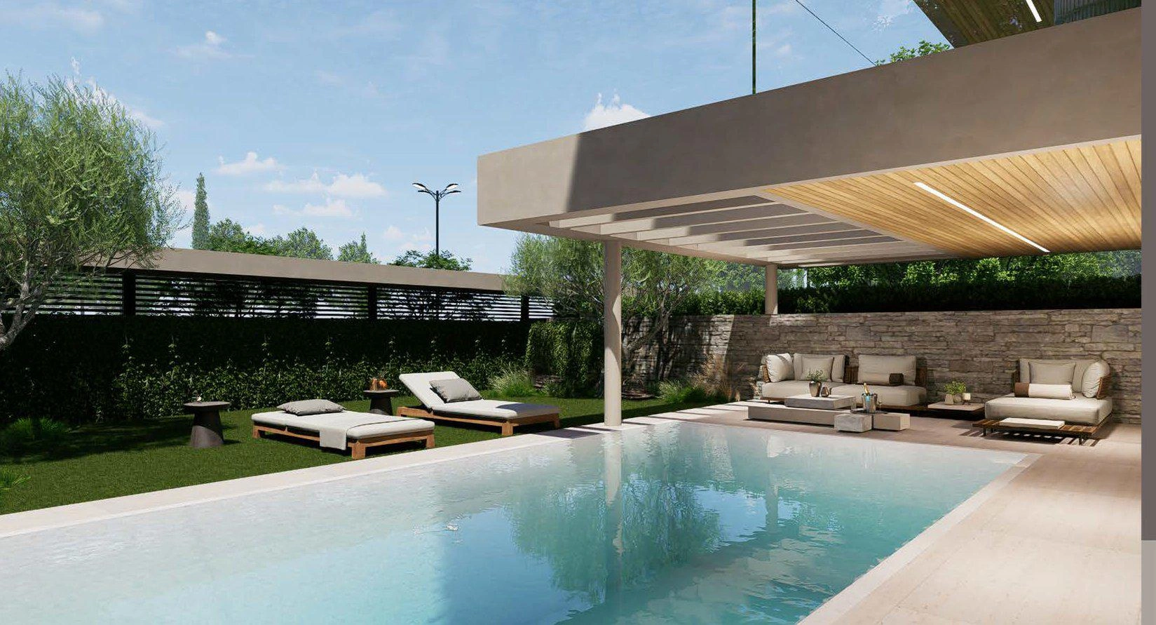 एटिका, ग्रीस के एक आधुनिक आवासीय परिसर में अपार्टमेंट