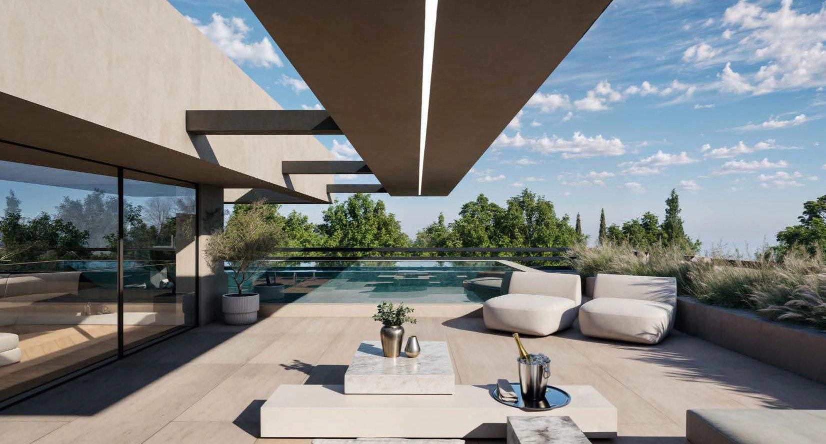 एटिका, ग्रीस के एक आधुनिक आवासीय परिसर में अपार्टमेंट