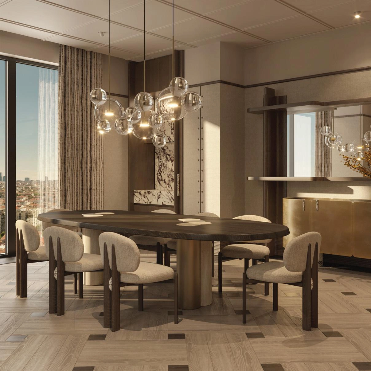 Apartments in a modern residential complex in Istanbul, Turkiye