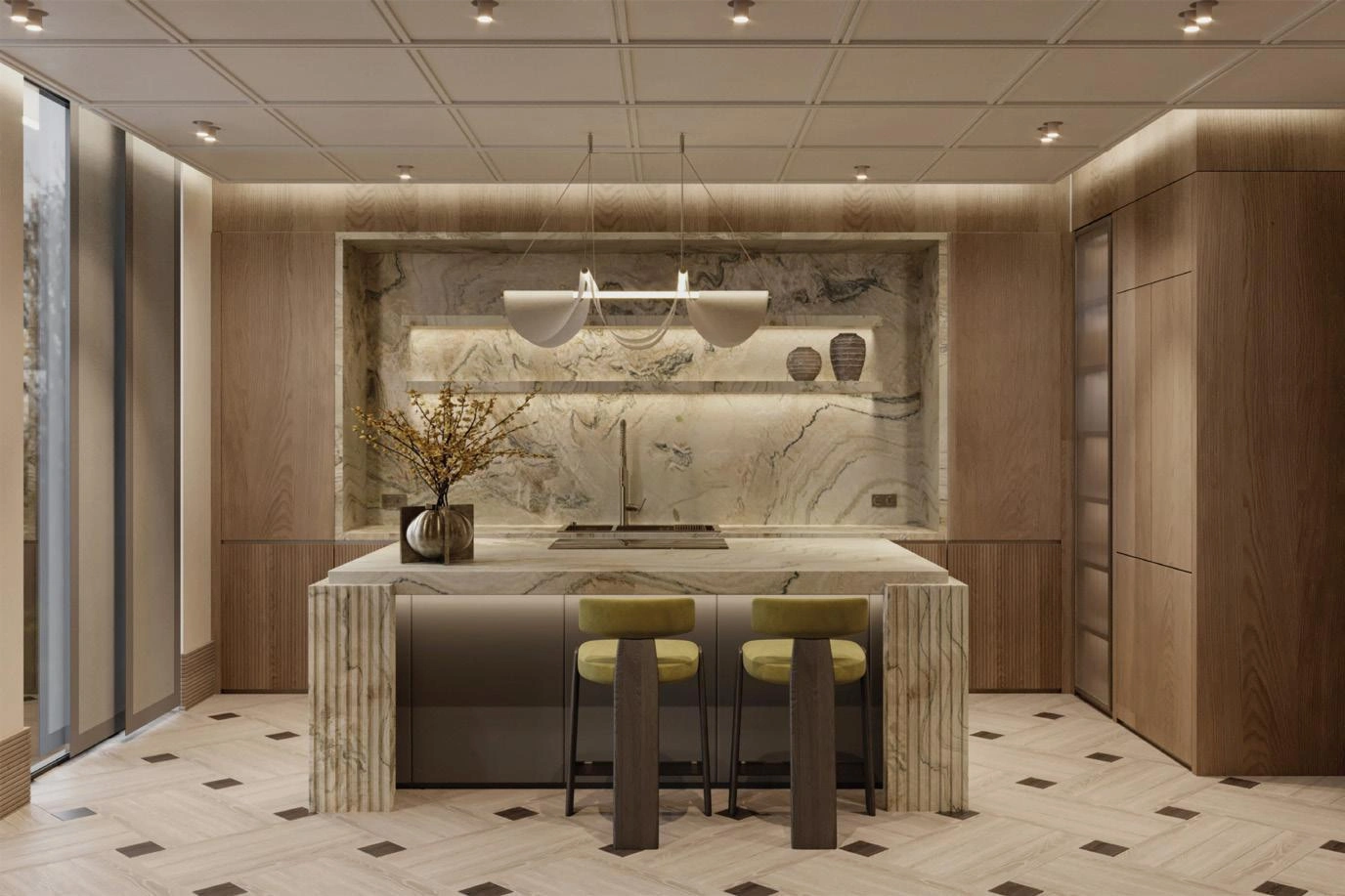 Apartments in a modern residential complex in Istanbul, Turkiye