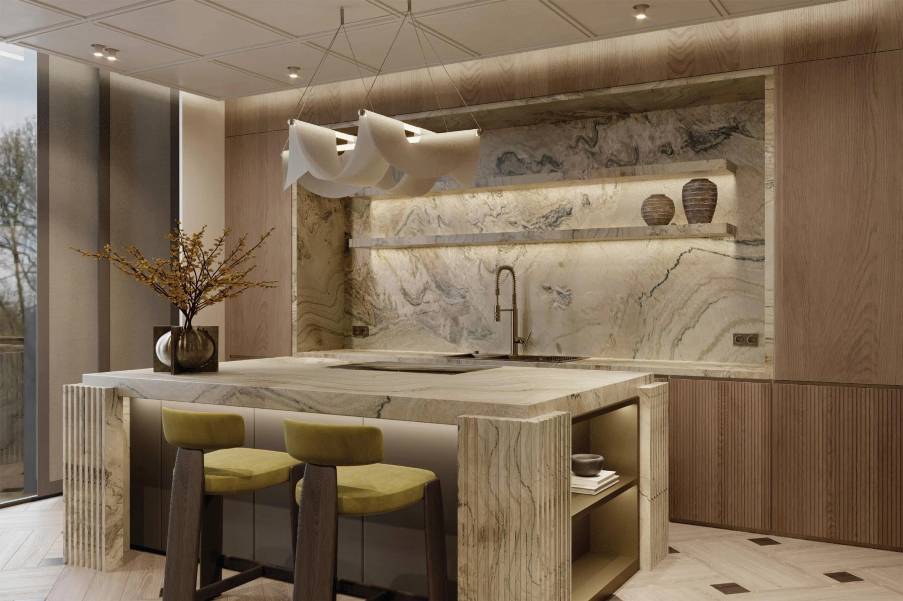 Apartments in a modern residential complex in Istanbul, Turkiye