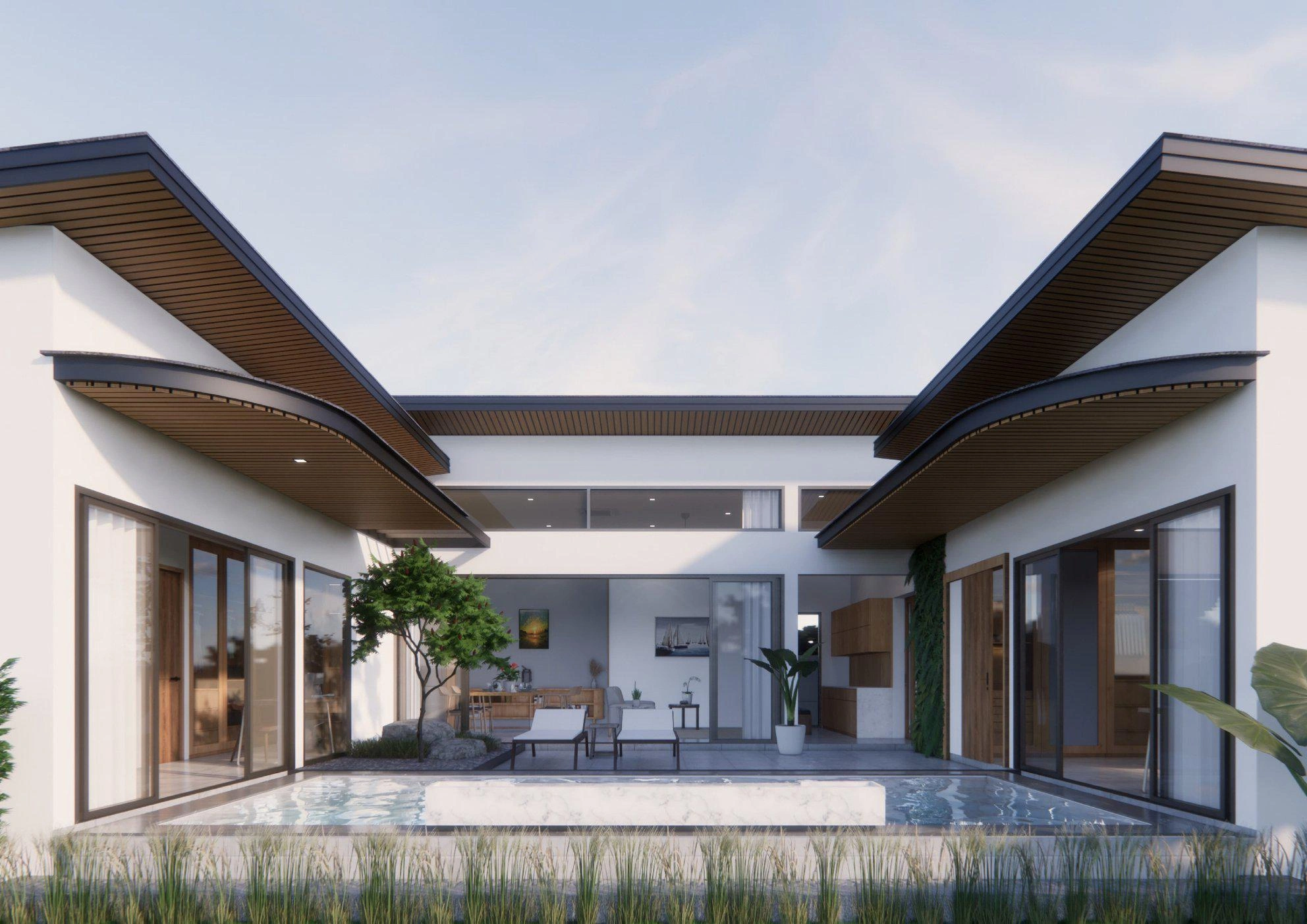 Villas in a modern residential complex in Phuket, Thailand