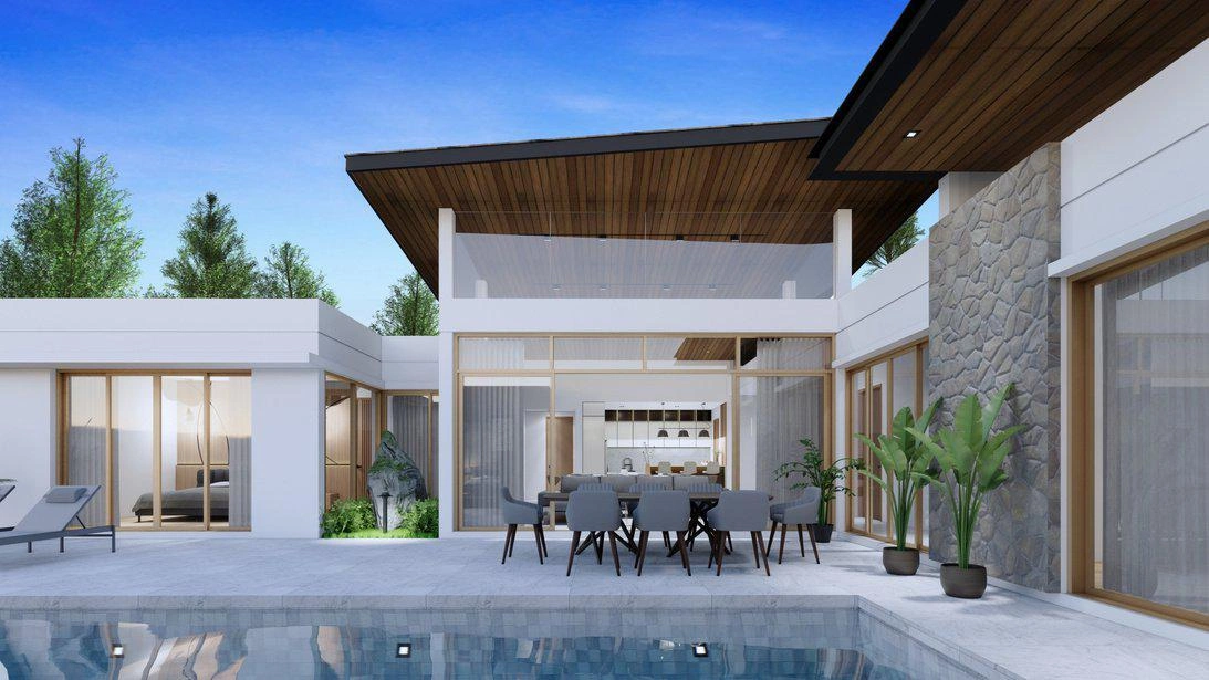 Villas in a modern residential complex in Phuket, Thailand