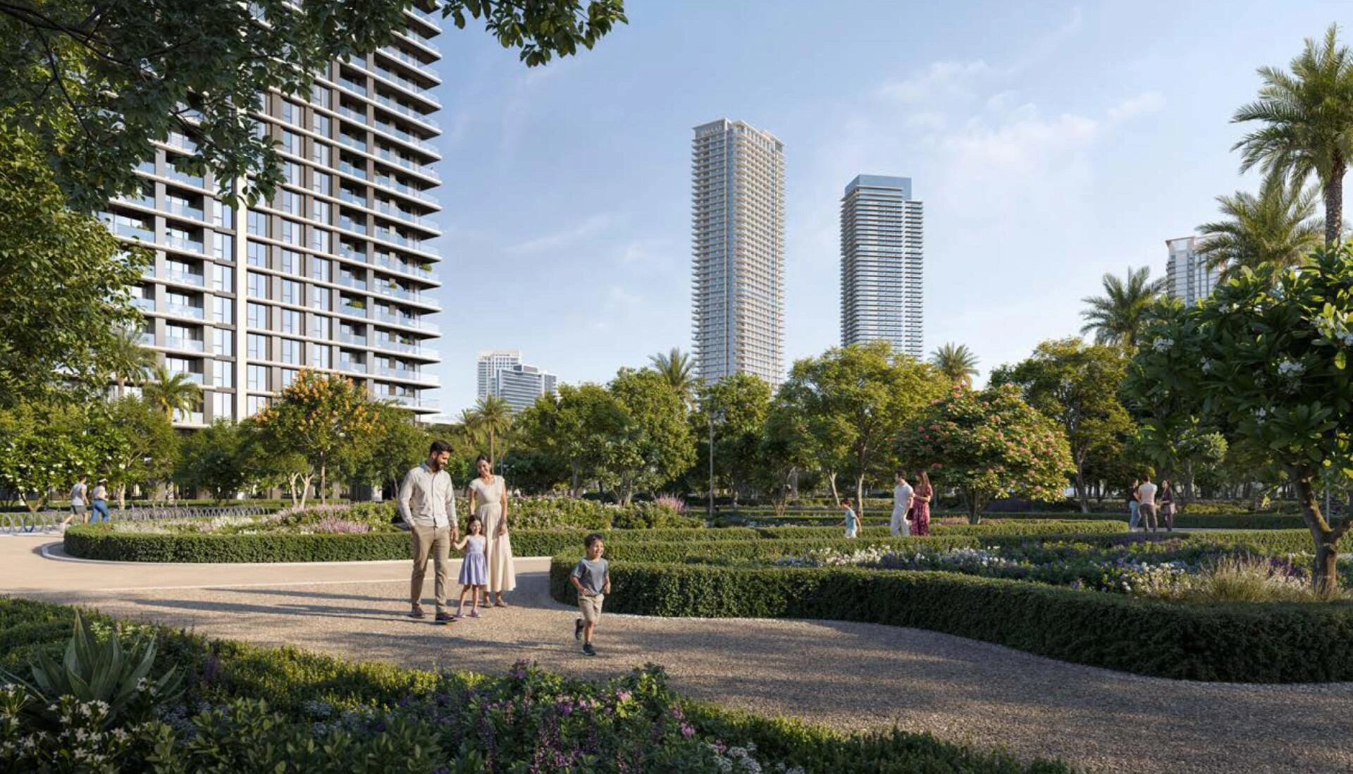 位于迪拜 Green Gate(阿拉伯联合酋长国)的现代住宅综合体公寓