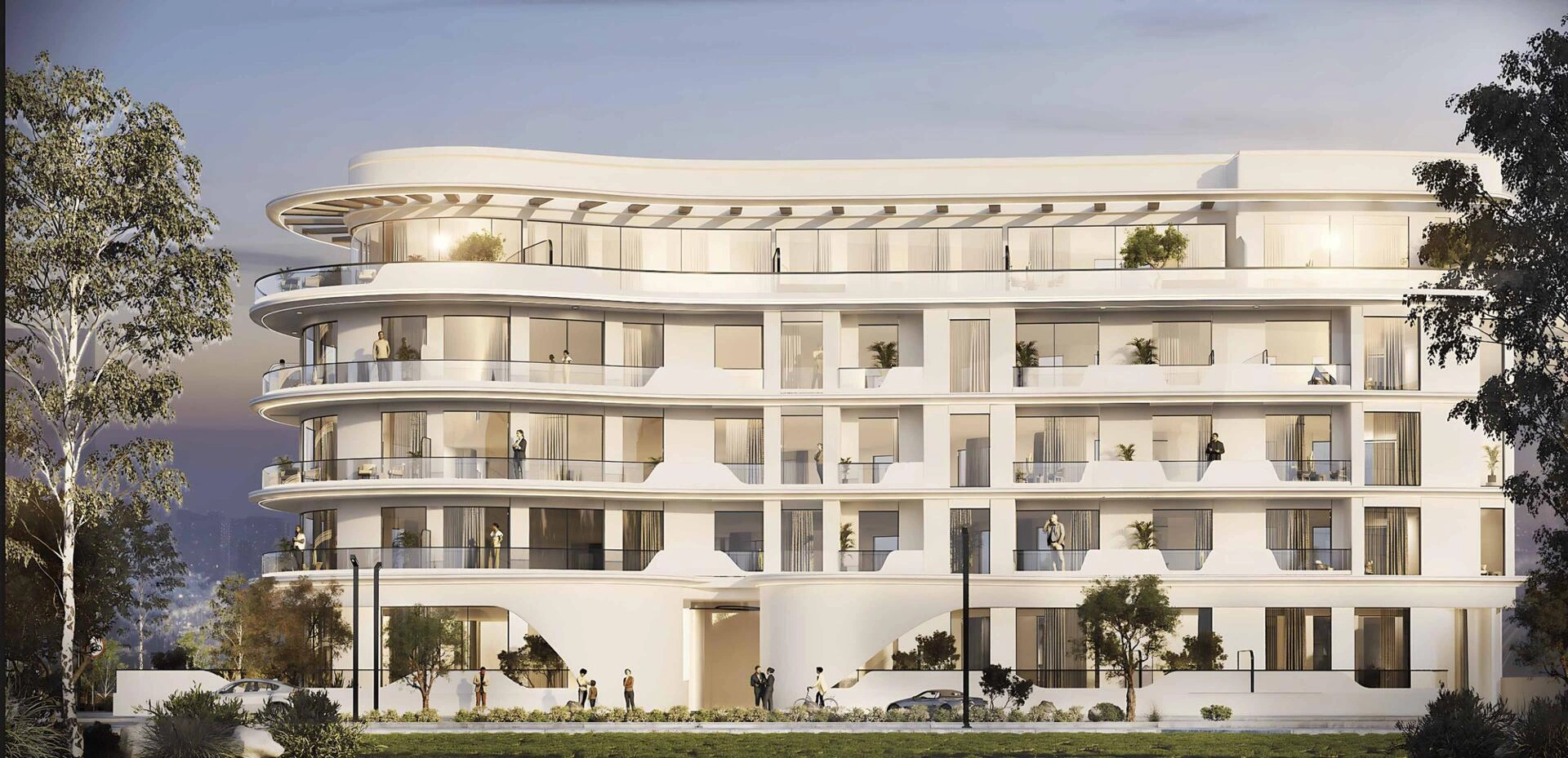 位于阿拉伯联合酋长国迪拜的现代住宅小区的公寓