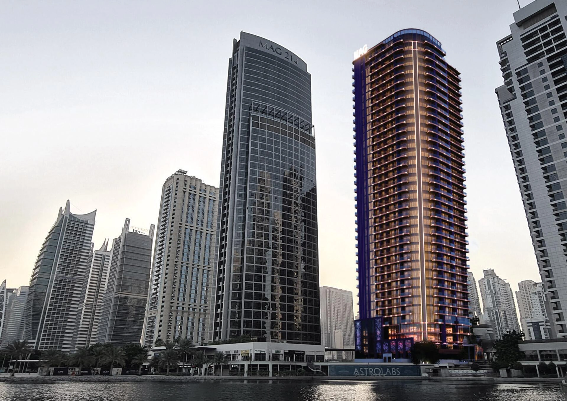 位于迪拜(阿拉伯联合酋长国)新建住宅小区的公寓