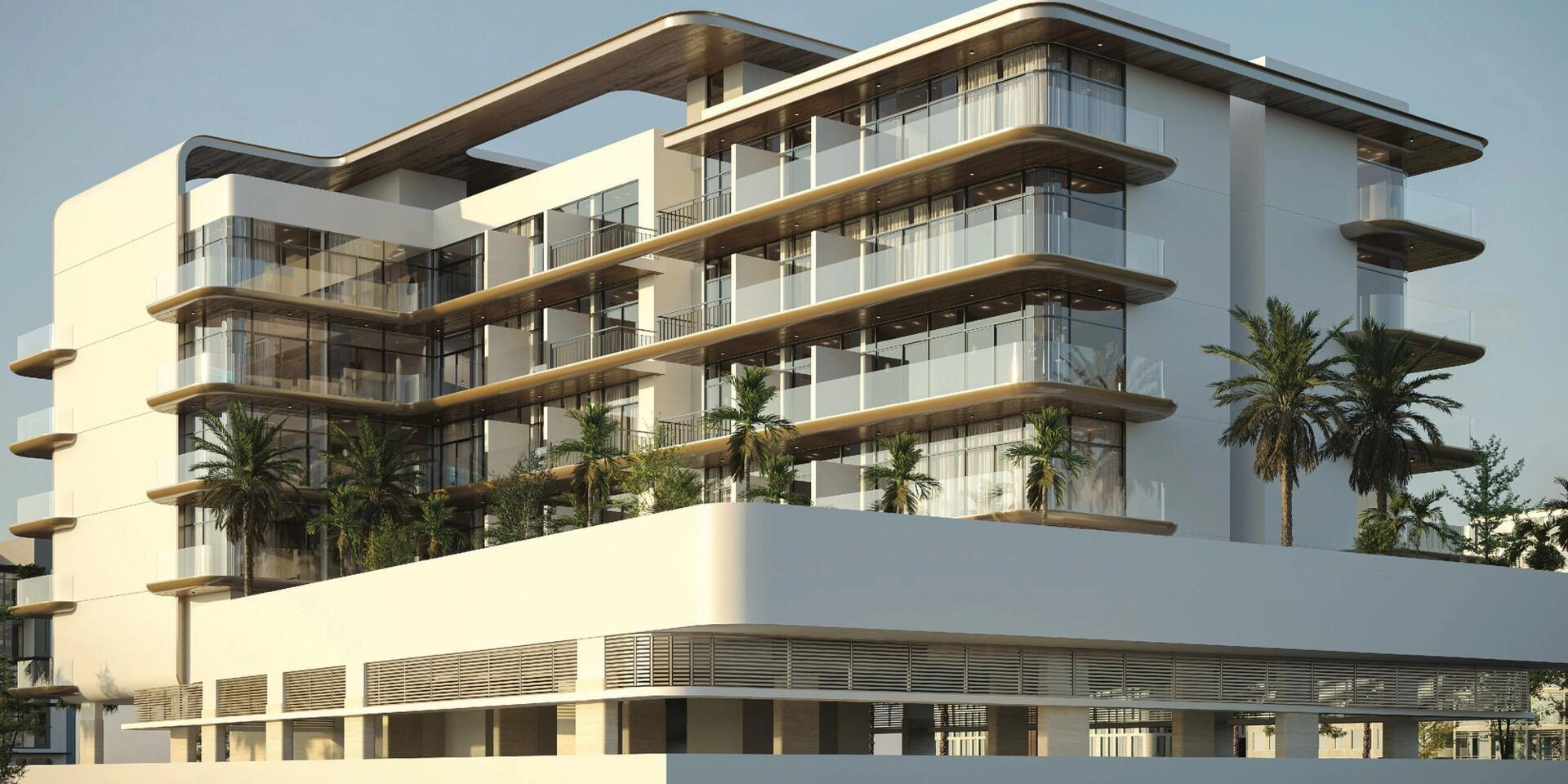 آپارتمانها در یک مجتمع مسکونی مدرن در دبی، امارات متحده عربی