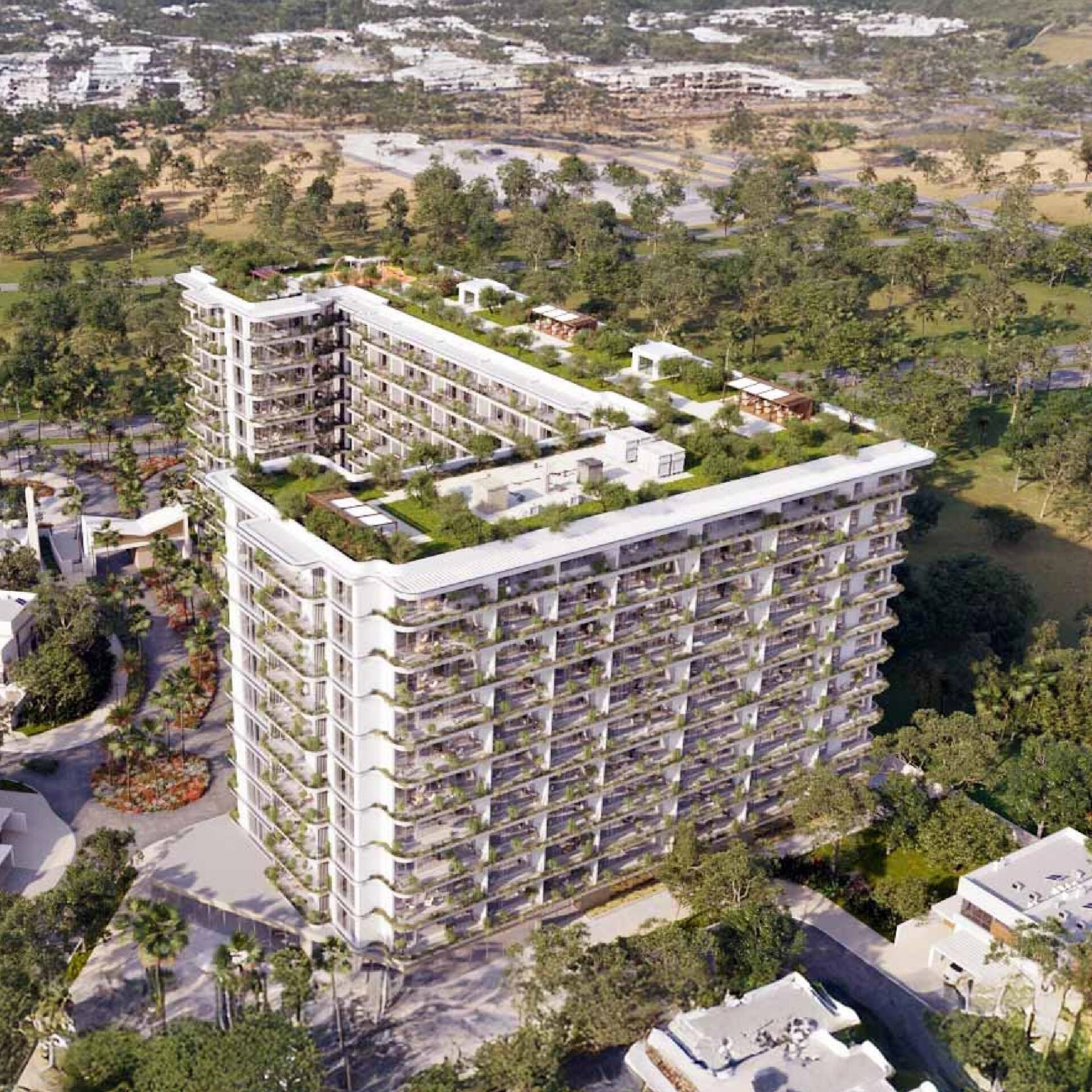 位于迪拜(阿拉伯联合酋长国)现代住宅小区的公寓