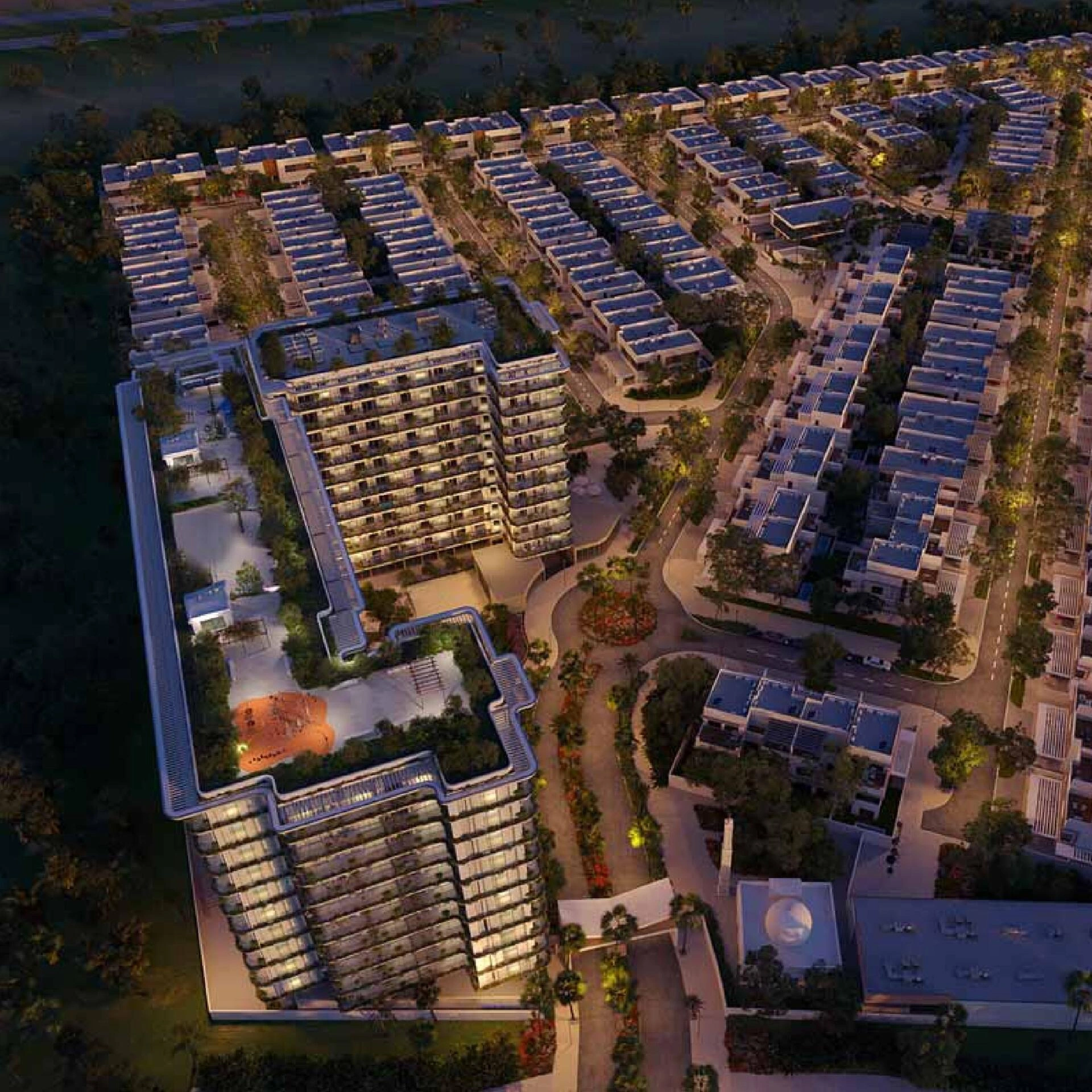 位于迪拜(阿拉伯联合酋长国)现代住宅小区的公寓