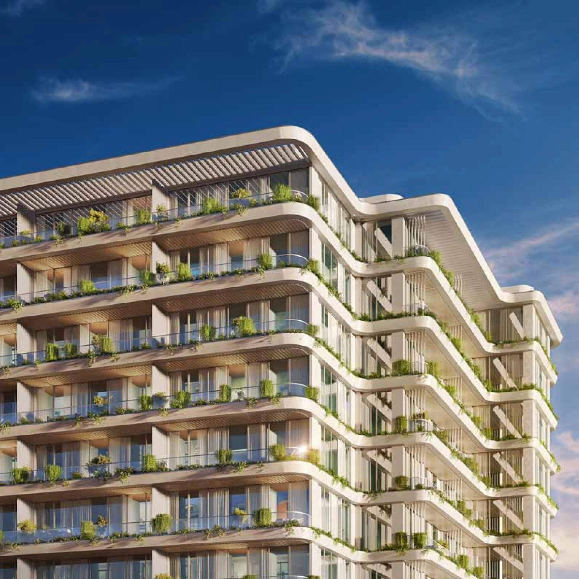 位于迪拜(阿拉伯联合酋长国)现代住宅小区的公寓