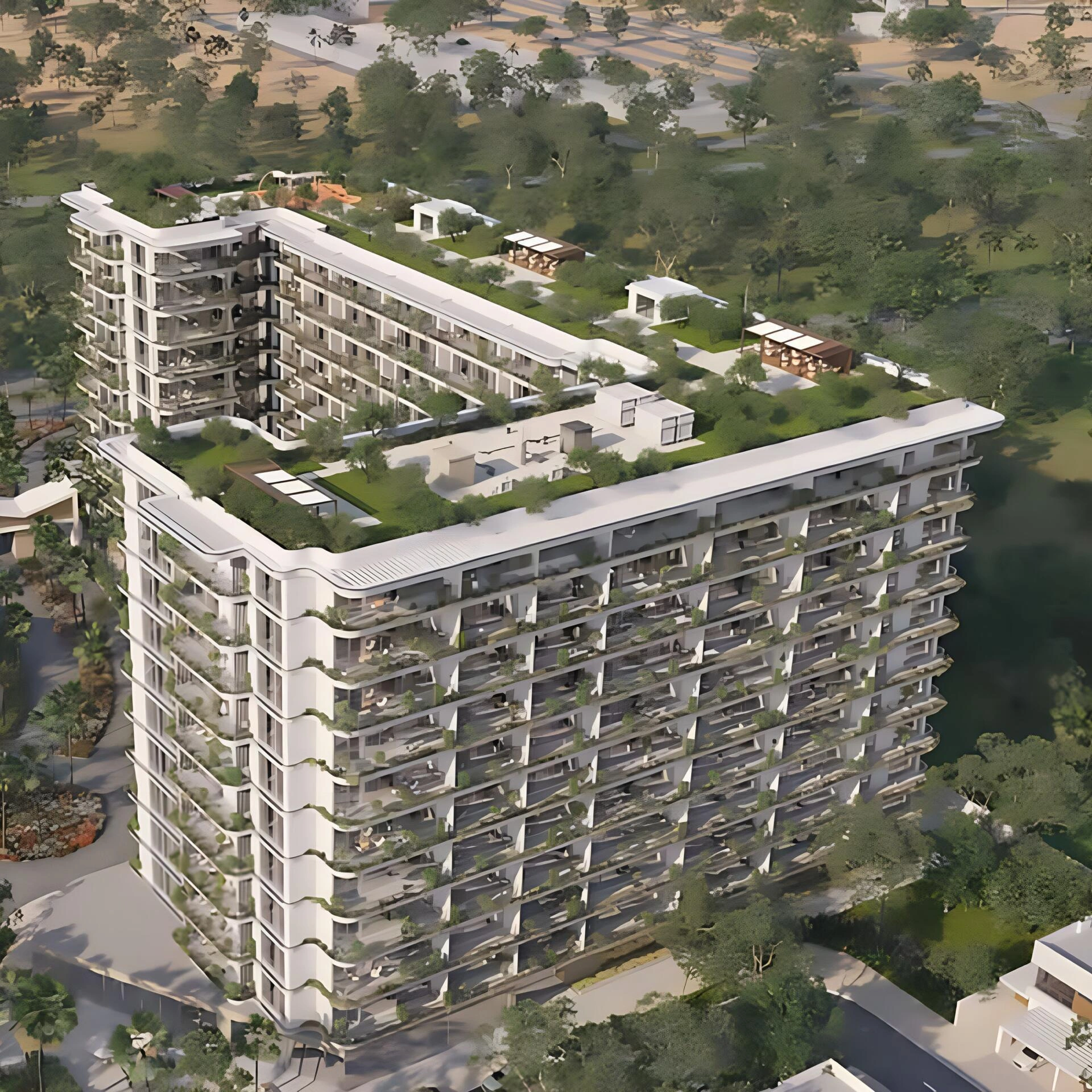 位于迪拜(阿拉伯联合酋长国)现代住宅小区的公寓