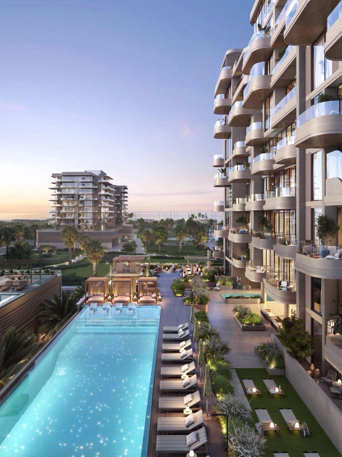 位于迪拜(阿拉伯联合酋长国)现代住宅综合体的公寓