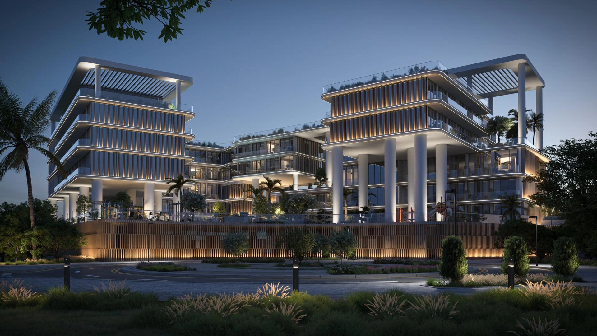 아랍에미리트 두바이의 현대식 주거 단지 내 프로젝트