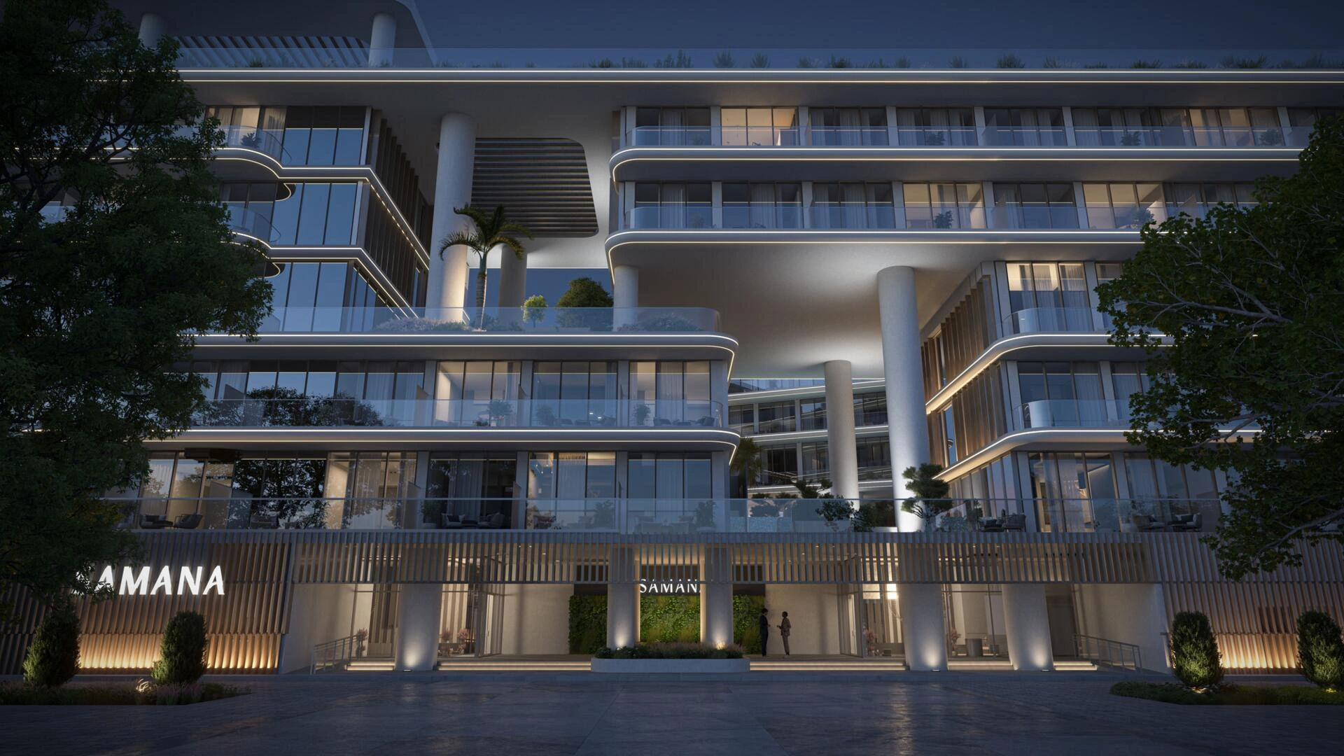 아랍에미리트 두바이의 현대식 주거 단지 내 프로젝트