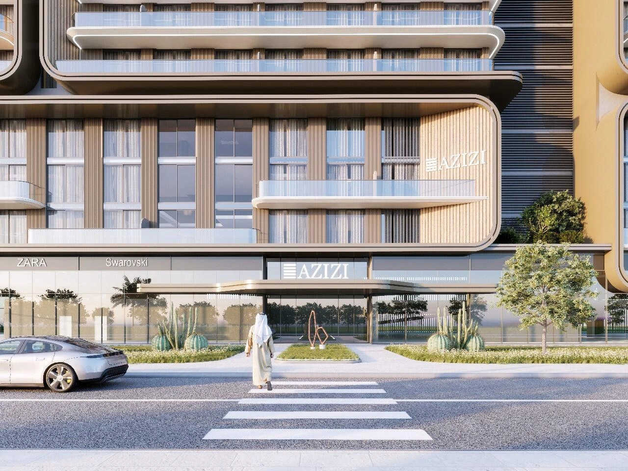 位于阿联酋迪拜的现代住宅小区公寓