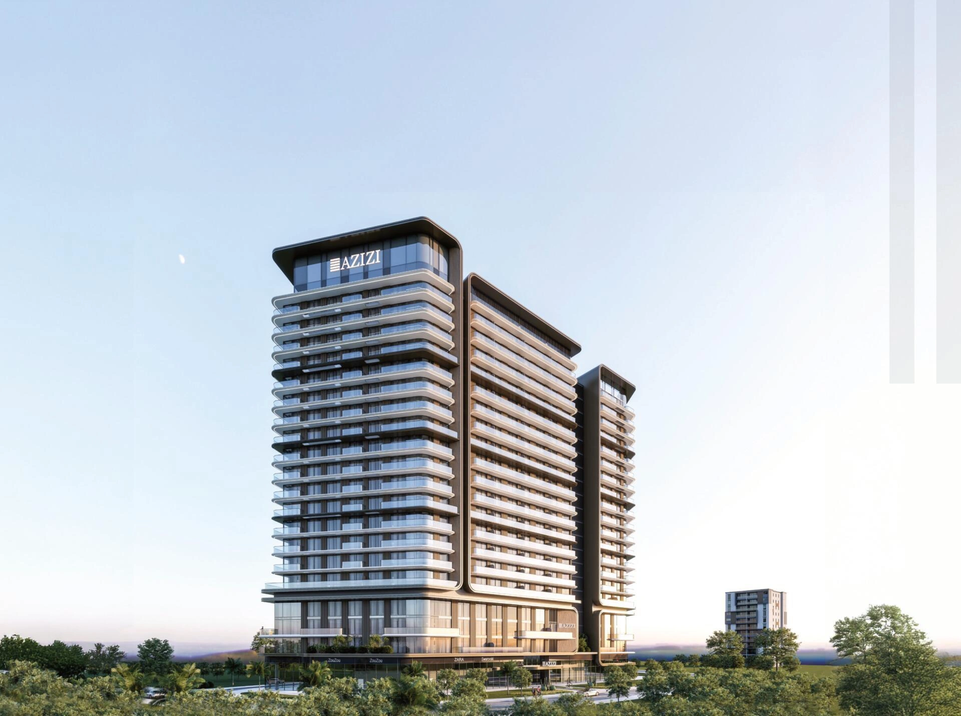 位于阿联酋迪拜的现代住宅小区公寓