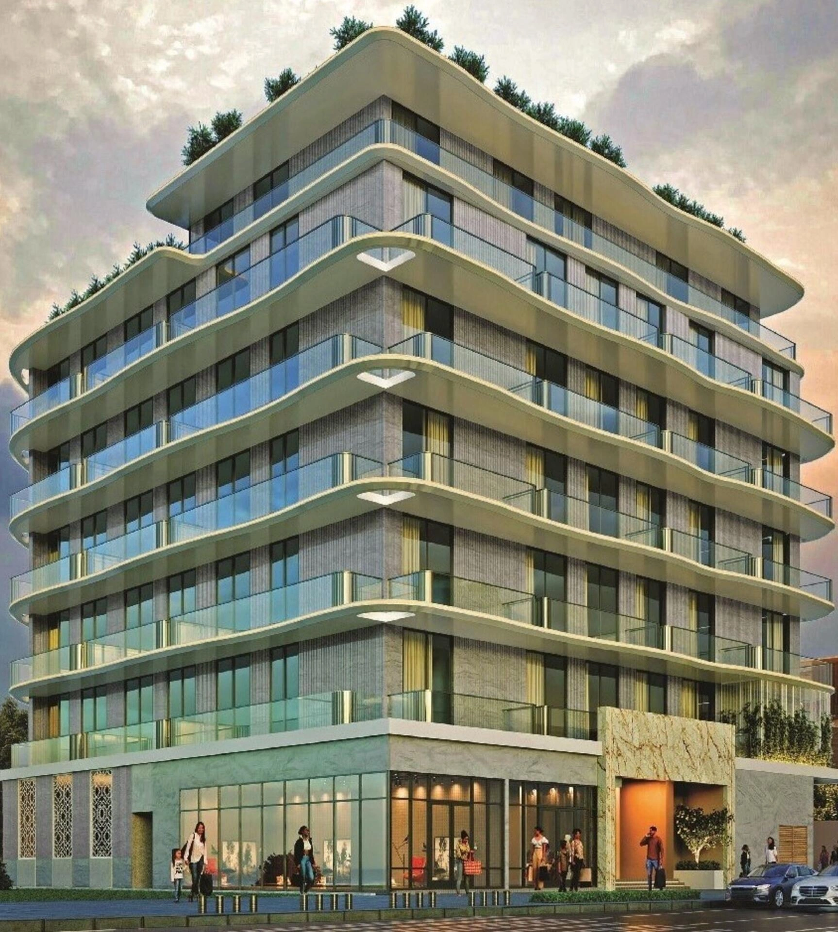 阿拉伯联合酋长国迪拜现代住宅综合体内的公寓与别墅