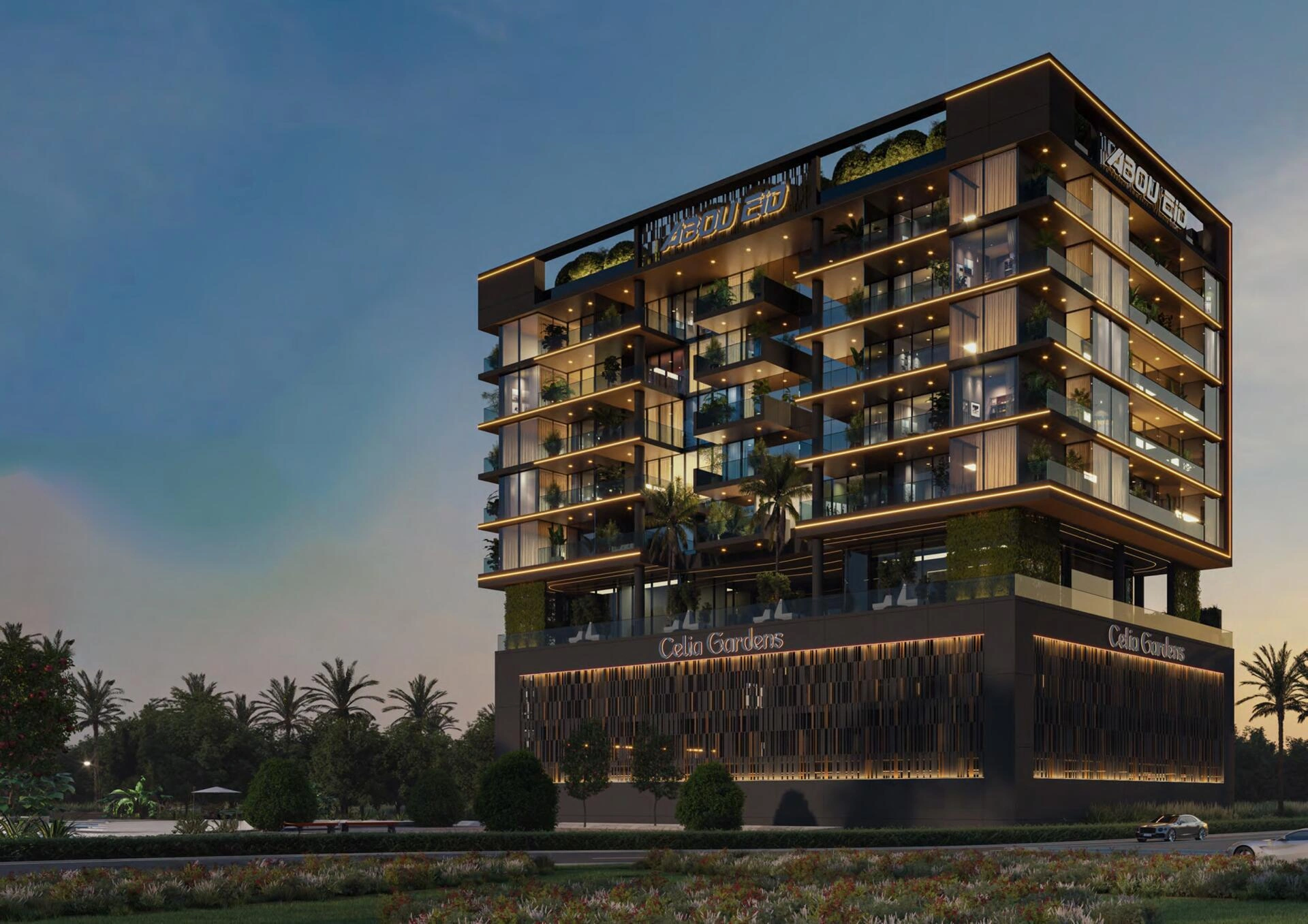 位于阿联酋迪拜的现代住宅小区公寓