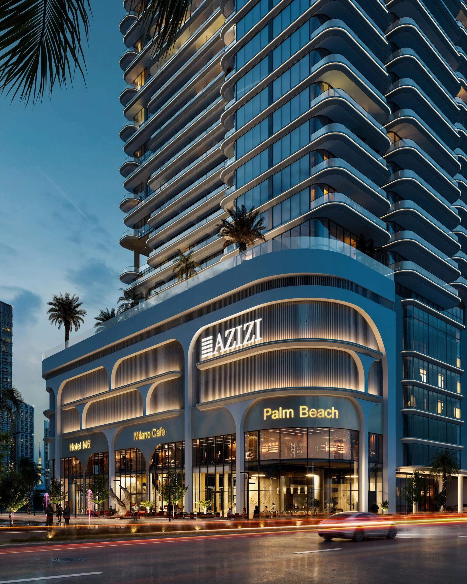 位于阿联酋迪拜现代住宅小区的公寓