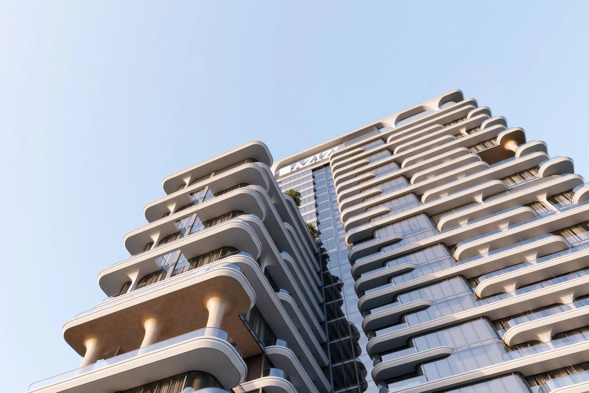 位于阿联酋迪拜现代住宅小区的公寓