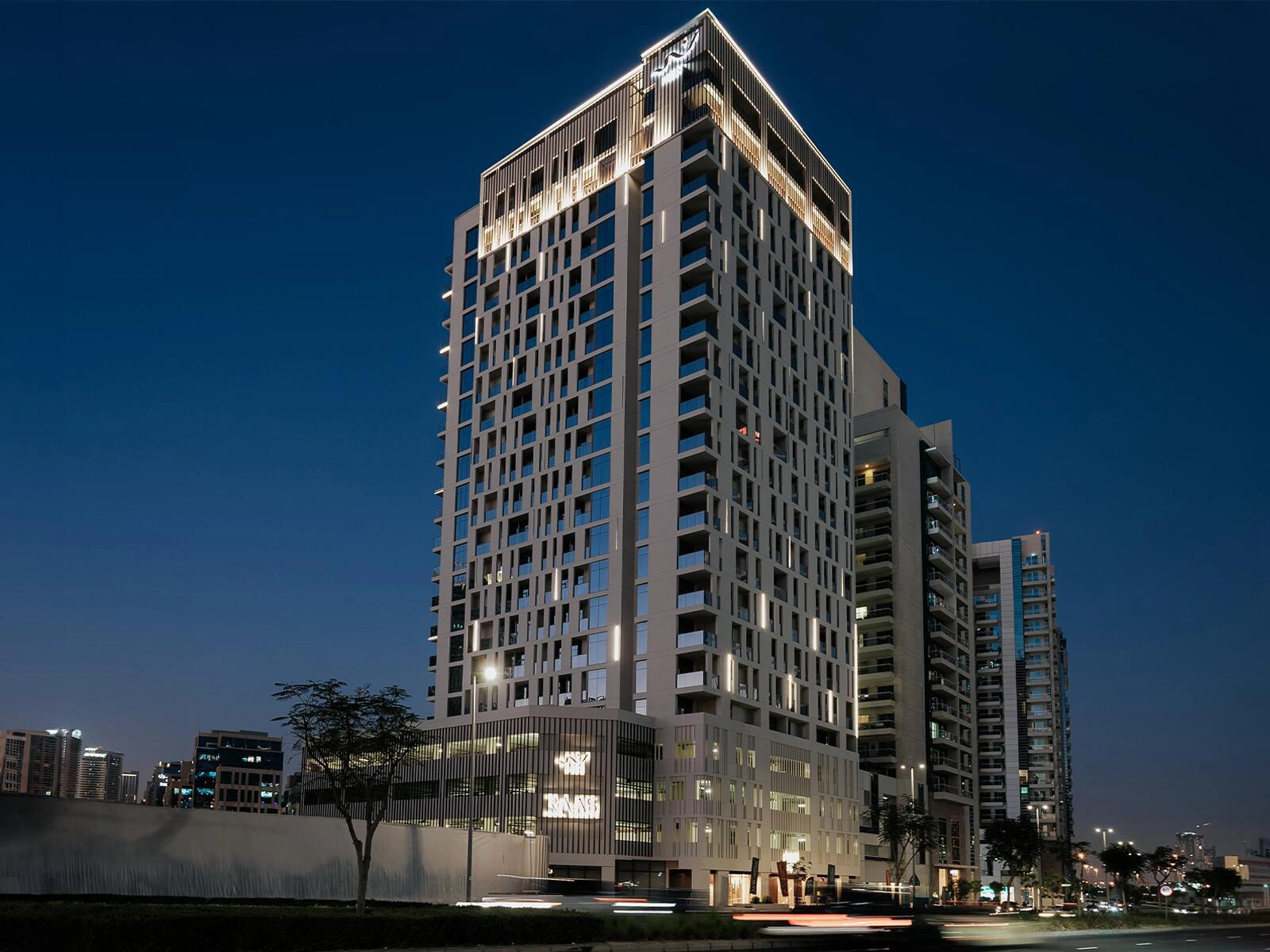 Birleşik Arap Emirlikleri, Dubai, Business Bay'de modern bir konut kompleksinde daireler