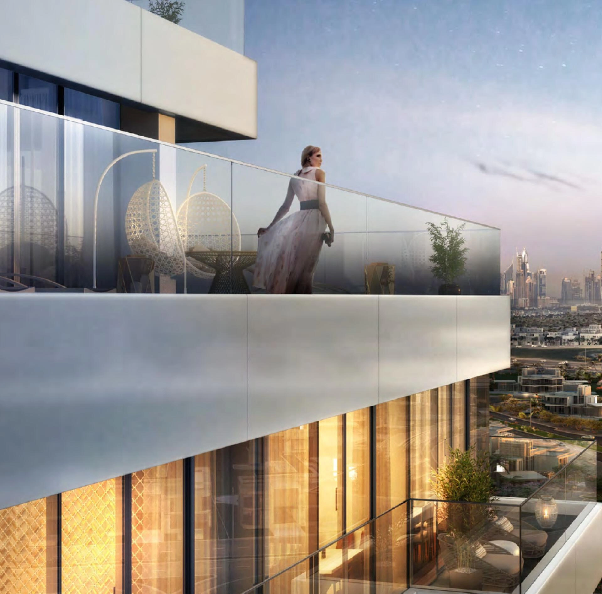 位于阿联酋迪拜现代住宅区的公寓