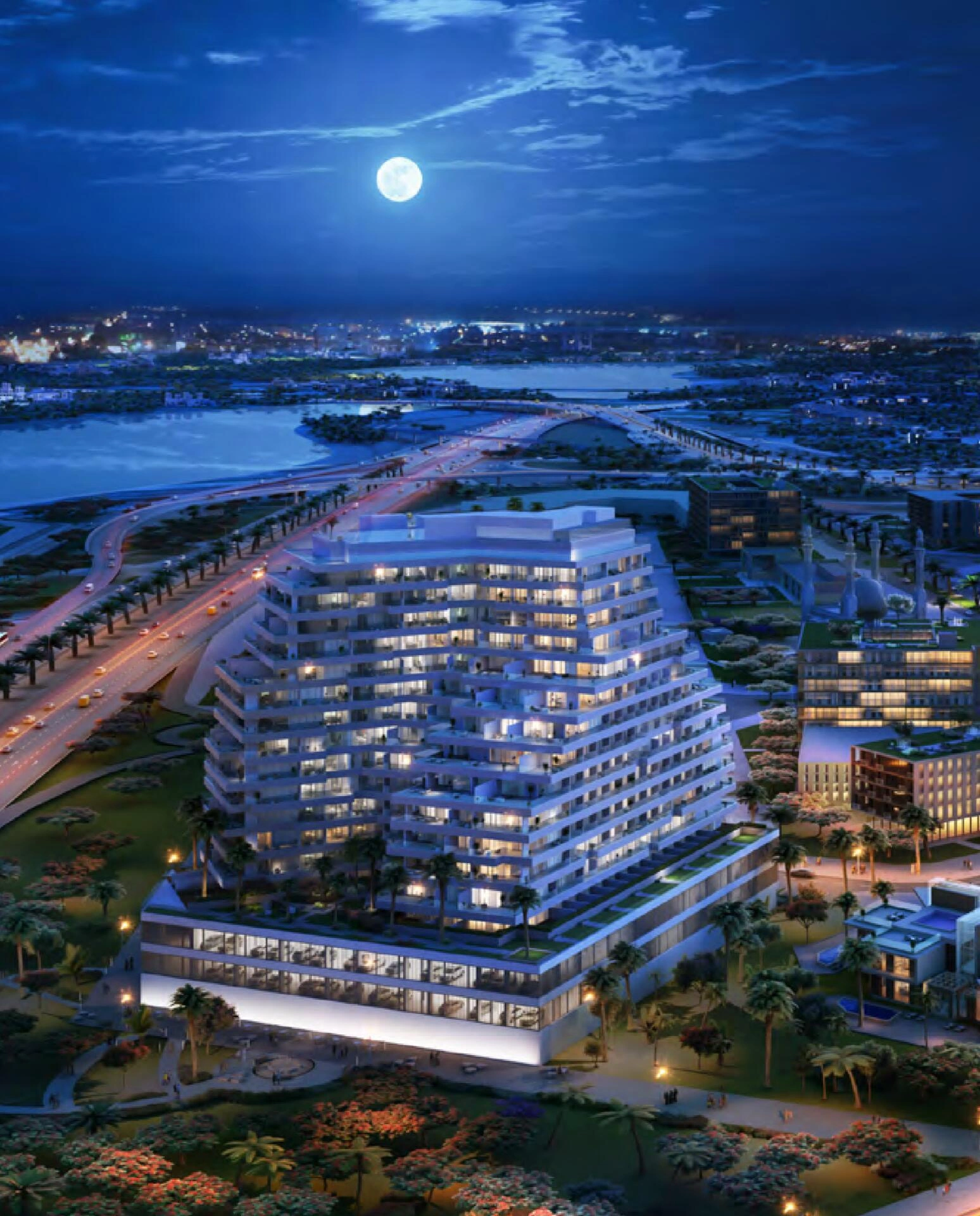 位于阿联酋迪拜现代住宅区的公寓