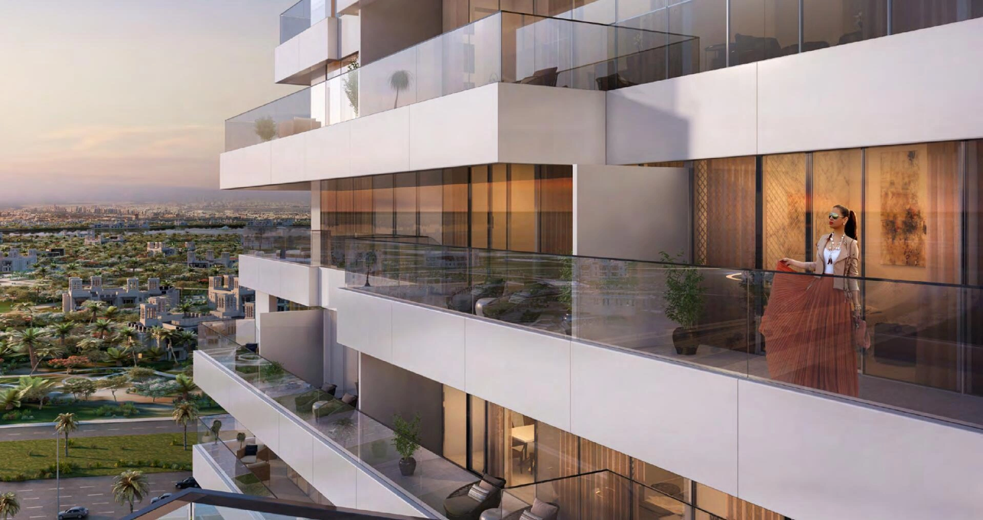 位于阿联酋迪拜现代住宅区的公寓