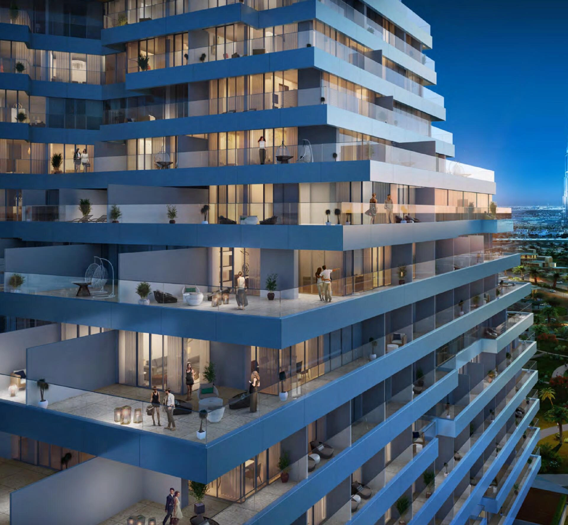 位于阿联酋迪拜现代住宅区的公寓