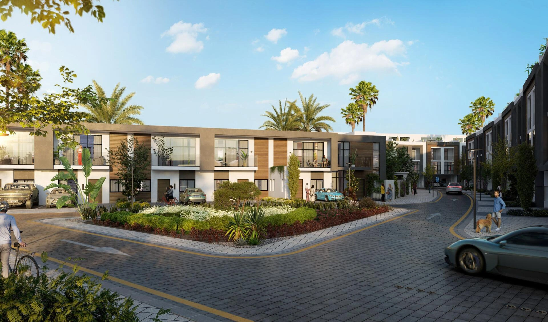 位于阿联酋迪拜的现代住宅小区内的住宅