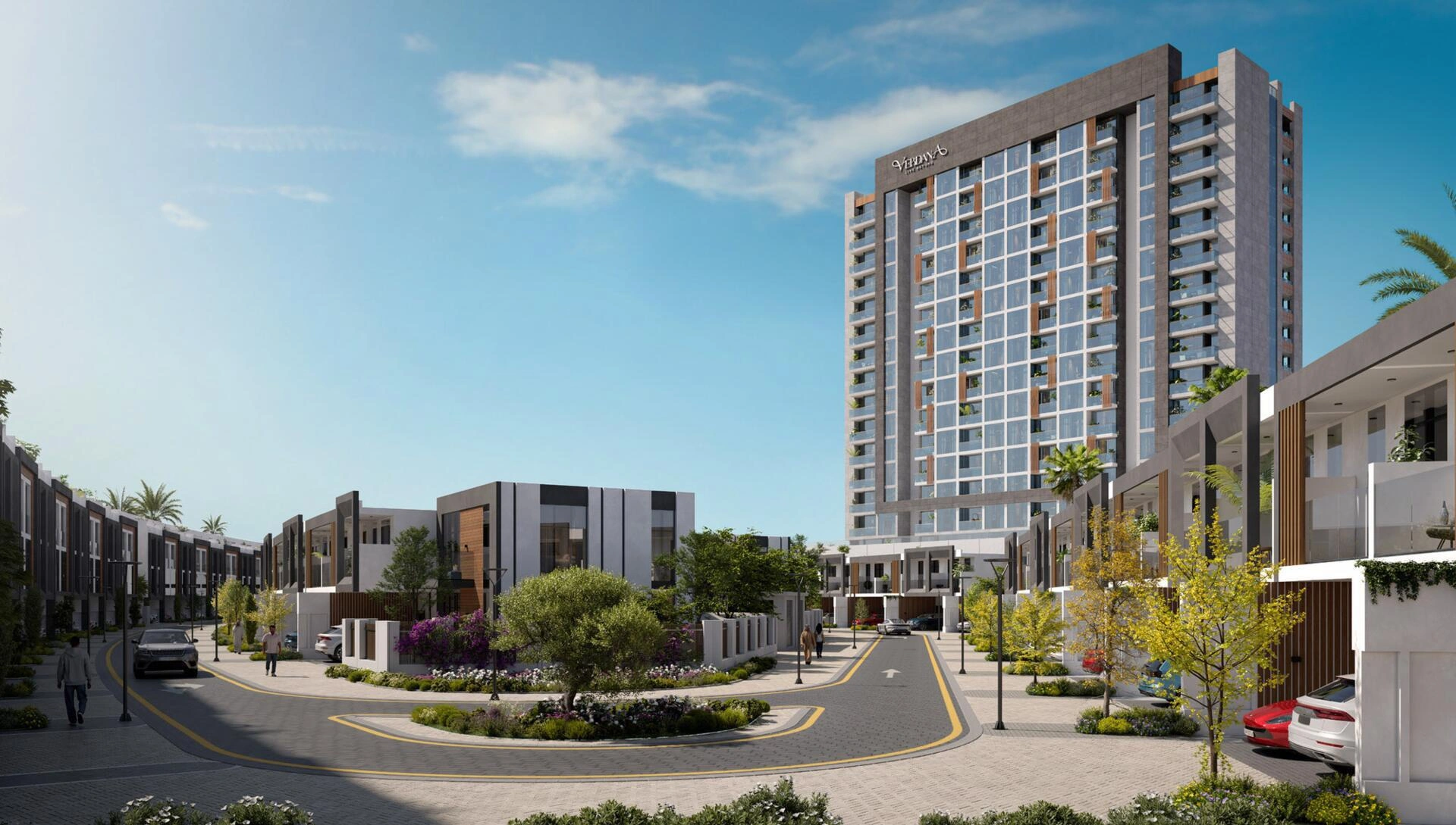 位于阿联酋迪拜的现代住宅小区内的住宅