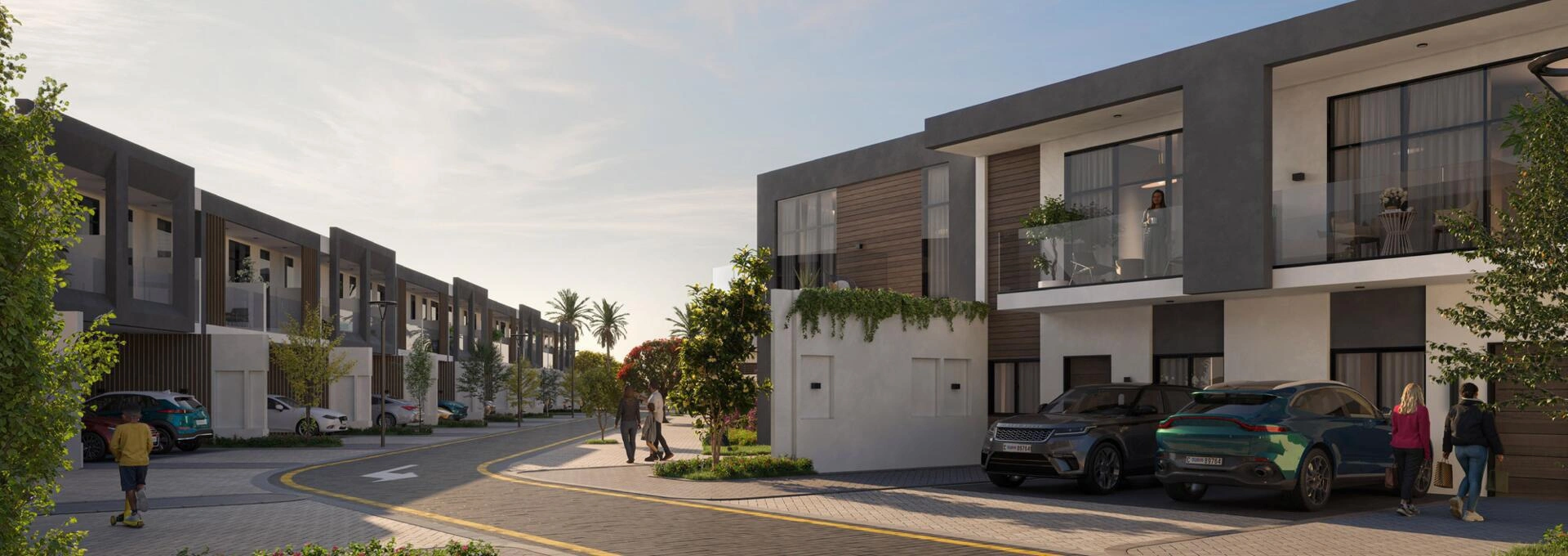 位于阿联酋迪拜的现代住宅小区内的住宅