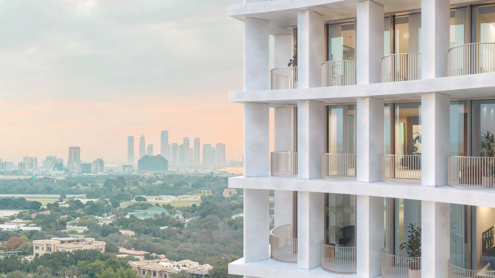 두바이(아랍에미리트) 현대 주거 단지의 아파트