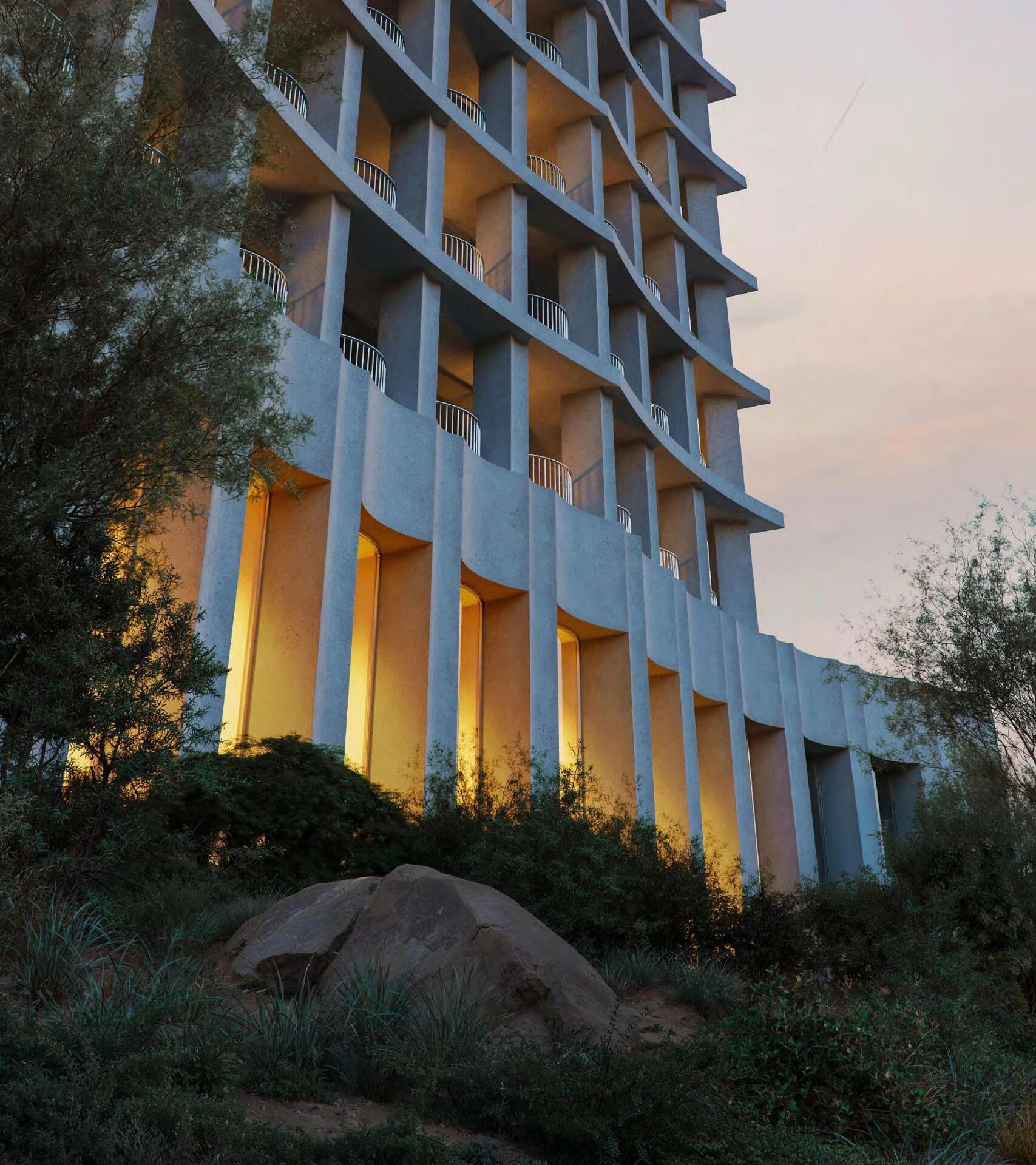 두바이(아랍에미리트) 현대 주거 단지의 아파트