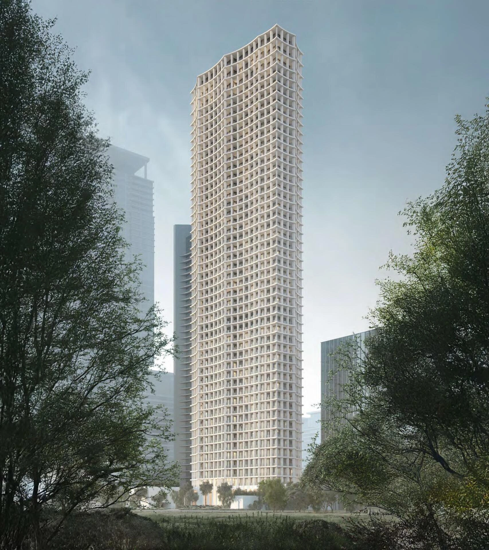 두바이(아랍에미리트) 현대 주거 단지의 아파트