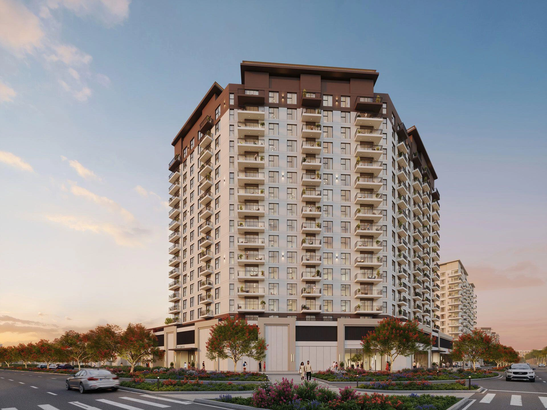 阿拉伯联合酋长国迪拜新住宅小区内的公寓