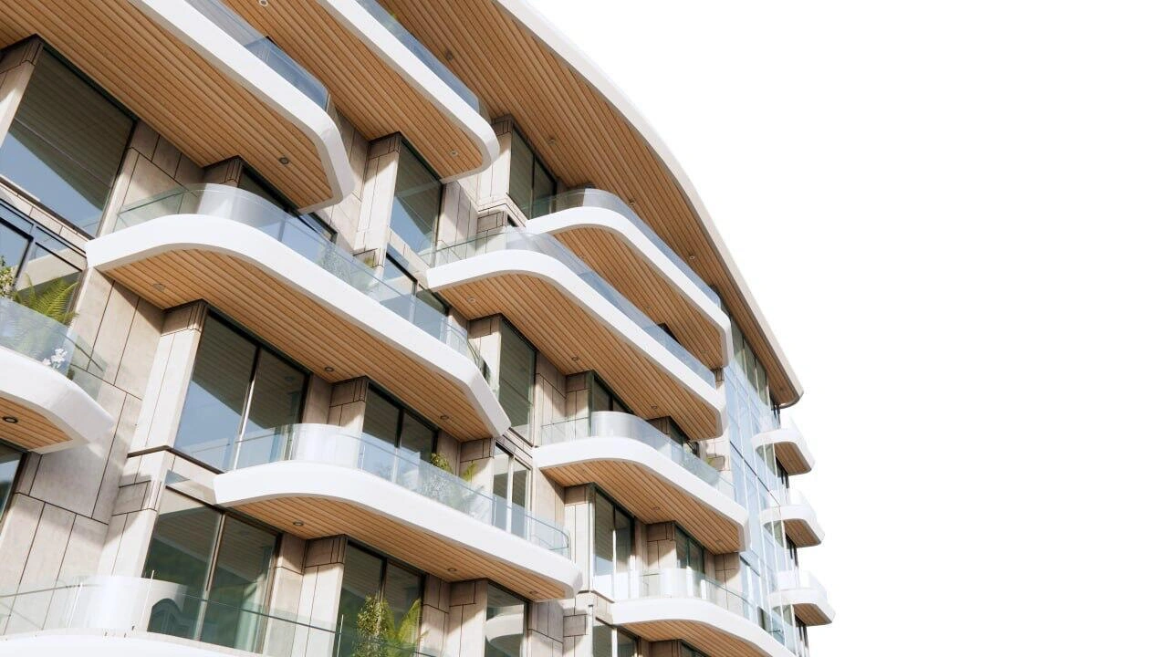 位于迪拜(阿拉伯联合酋长国)现代住宅区的公寓