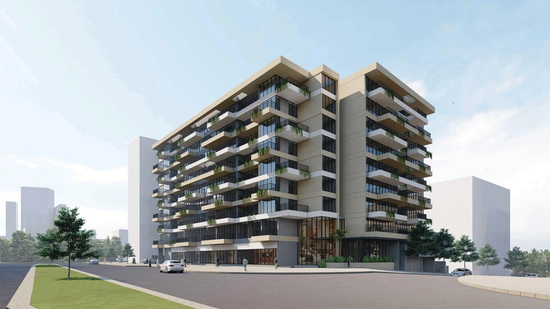 迪拜,阿拉伯联合酋长国现代住宅小区内的公寓