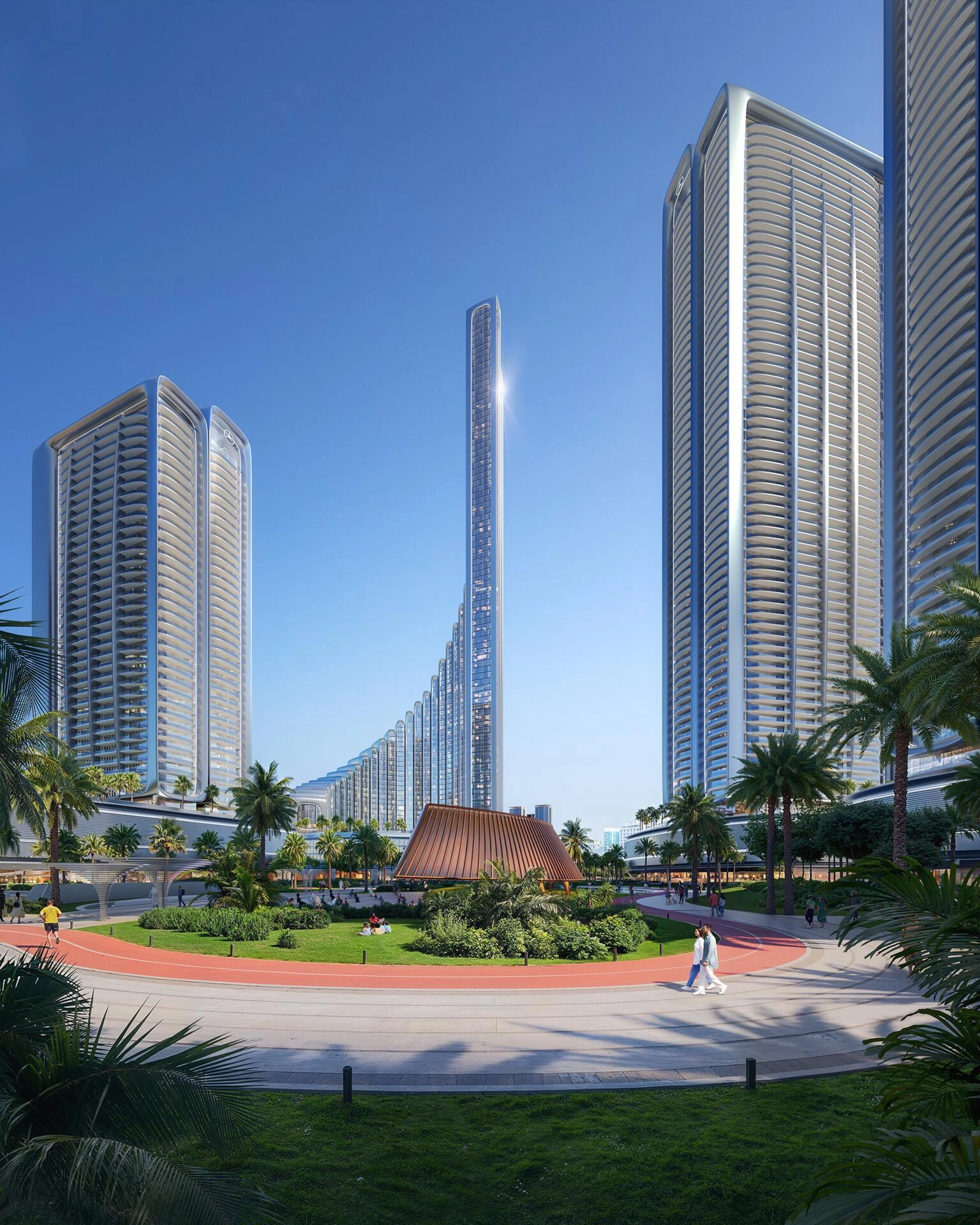 位于阿联酋迪拜的现代住宅小区公寓