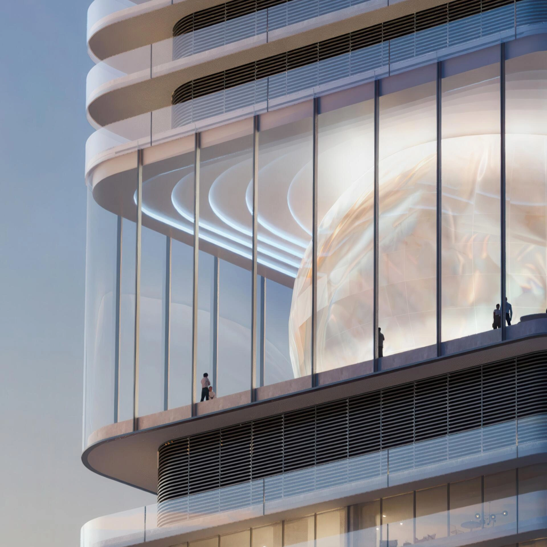 位于阿拉伯联合酋长国迪拜市中心现代住宅综合体内的公寓