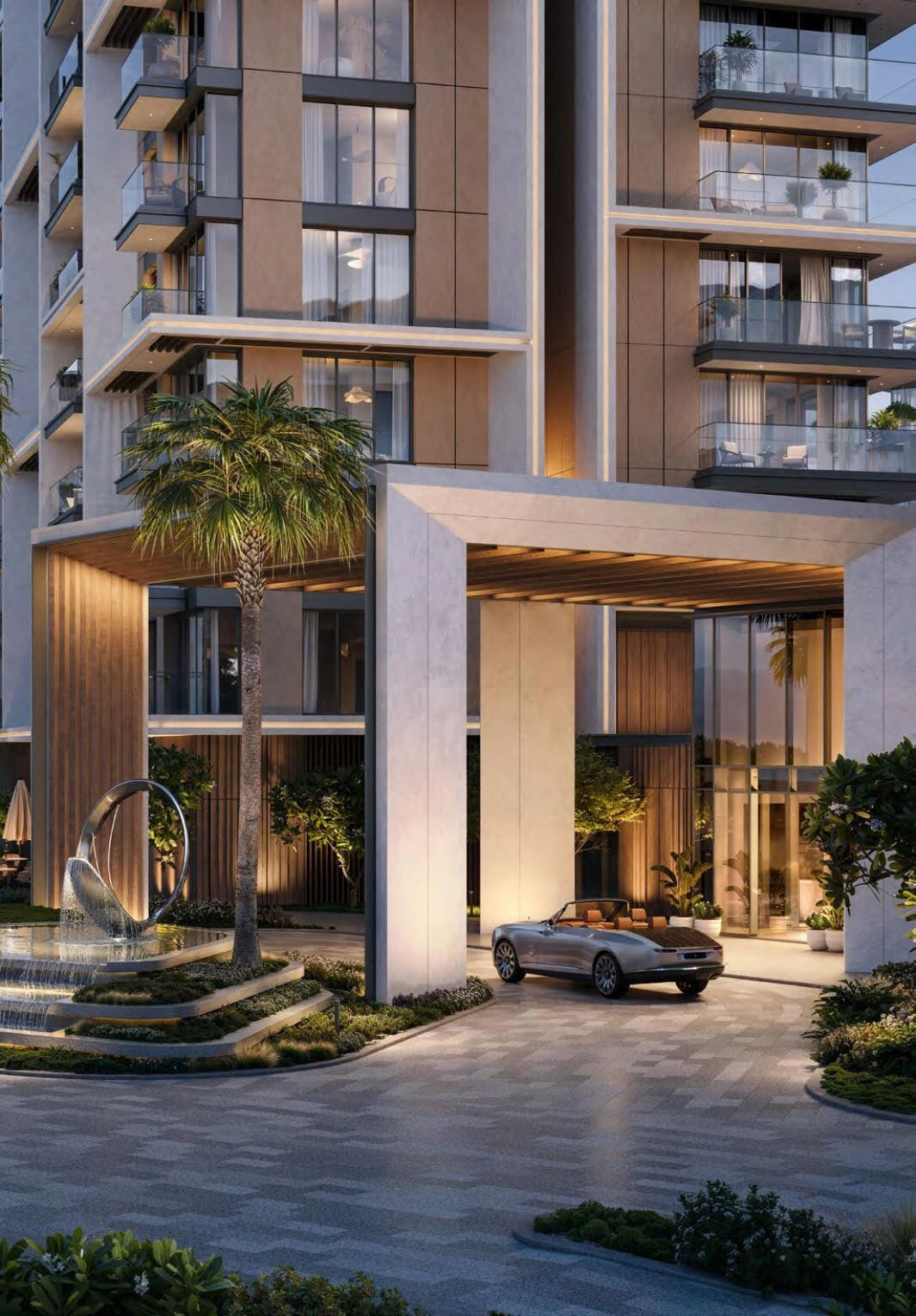 迪拜(阿联酋)现代住宅区内的高端公寓