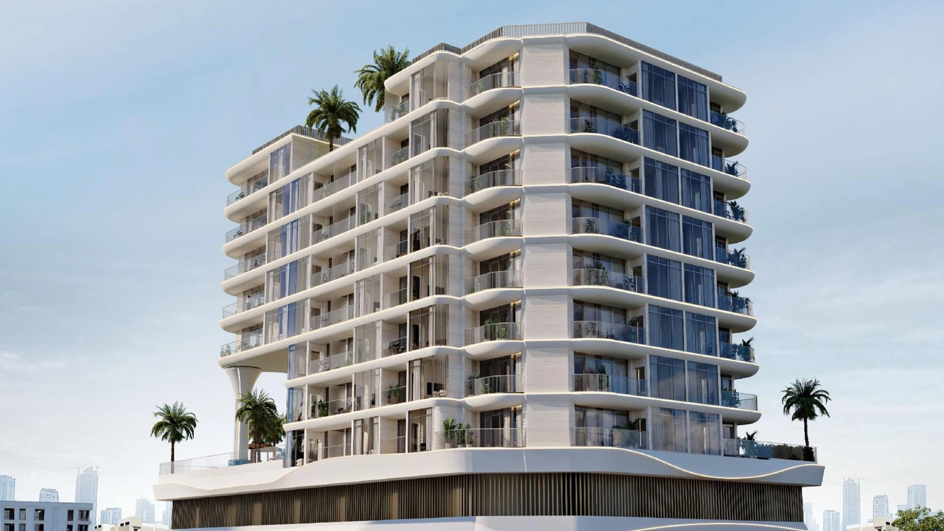 位于迪拜,阿拉伯联合酋长国现代住宅综合体内的公寓