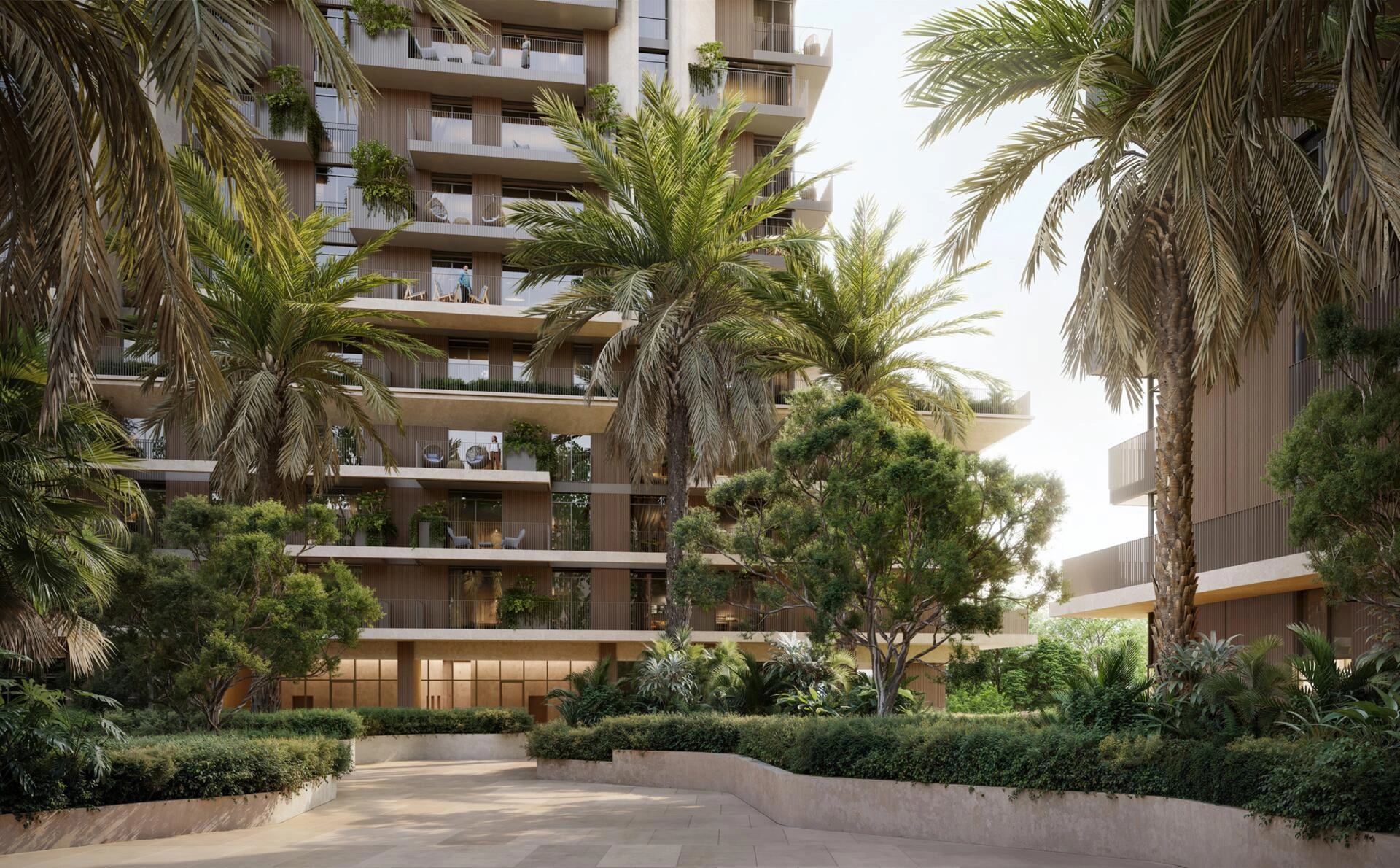 Apartments in a modern residential complex in Dubai, United Arab Emirates