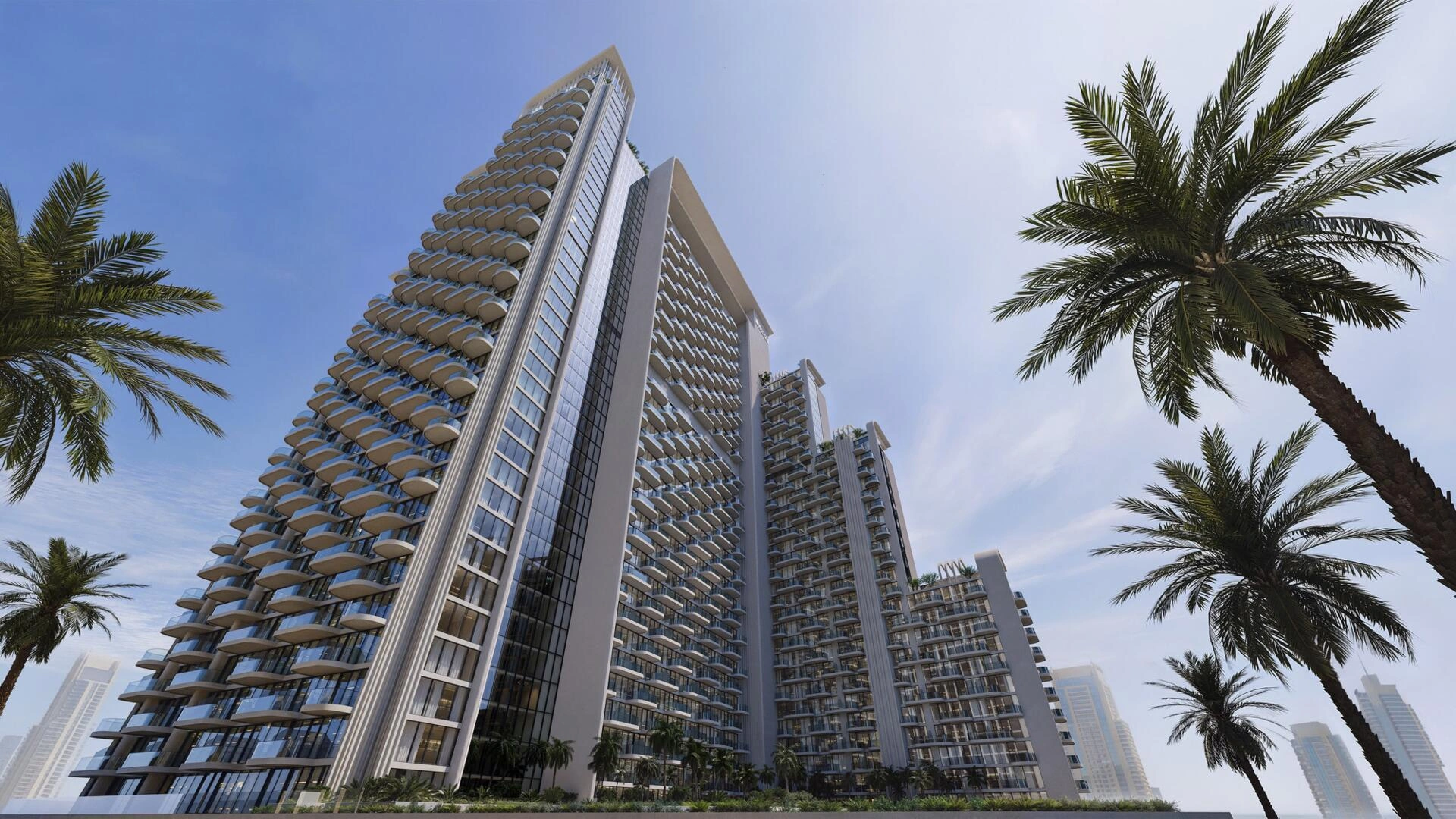 位于阿联酋迪拜现代住宅综合体内的公寓